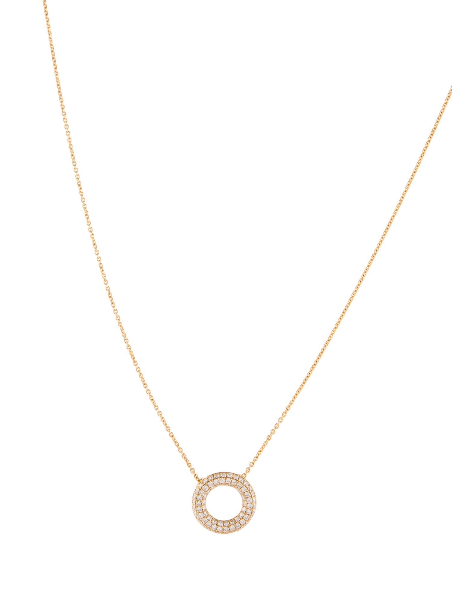 Pendant 14K Diamond Circle Pendant Necklace