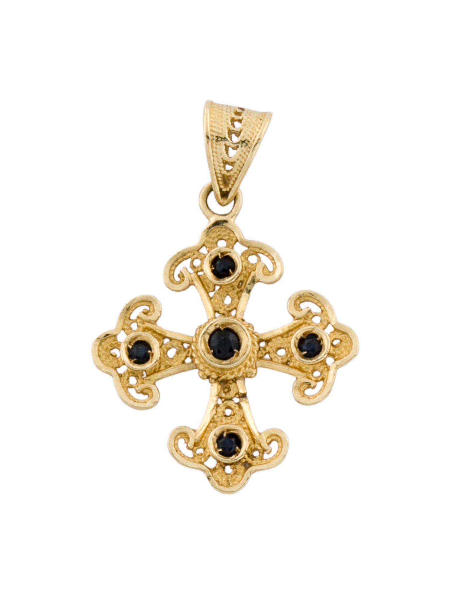 Pendant 18K Sapphire Cross