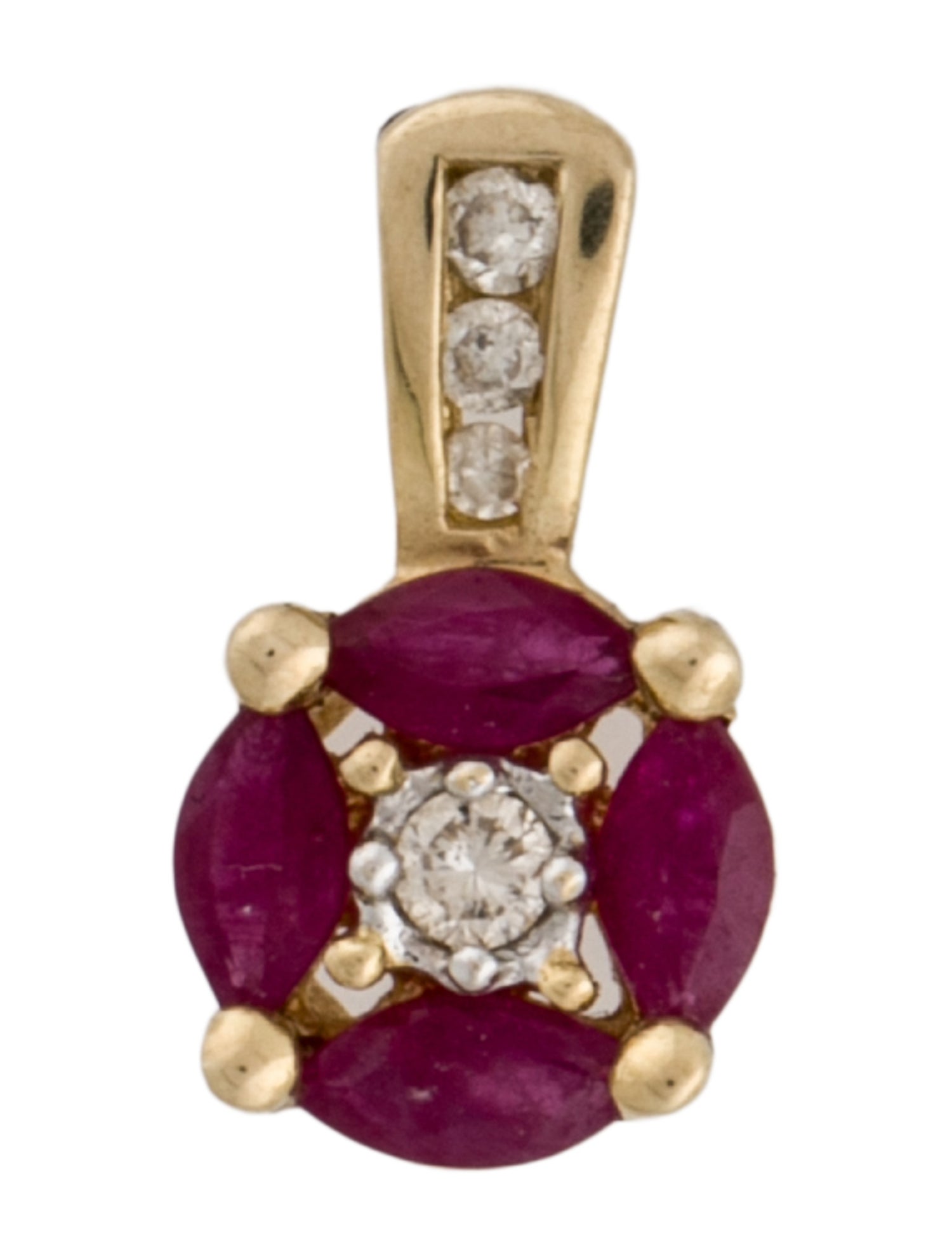 Pendant 14K Ruby & Diamond