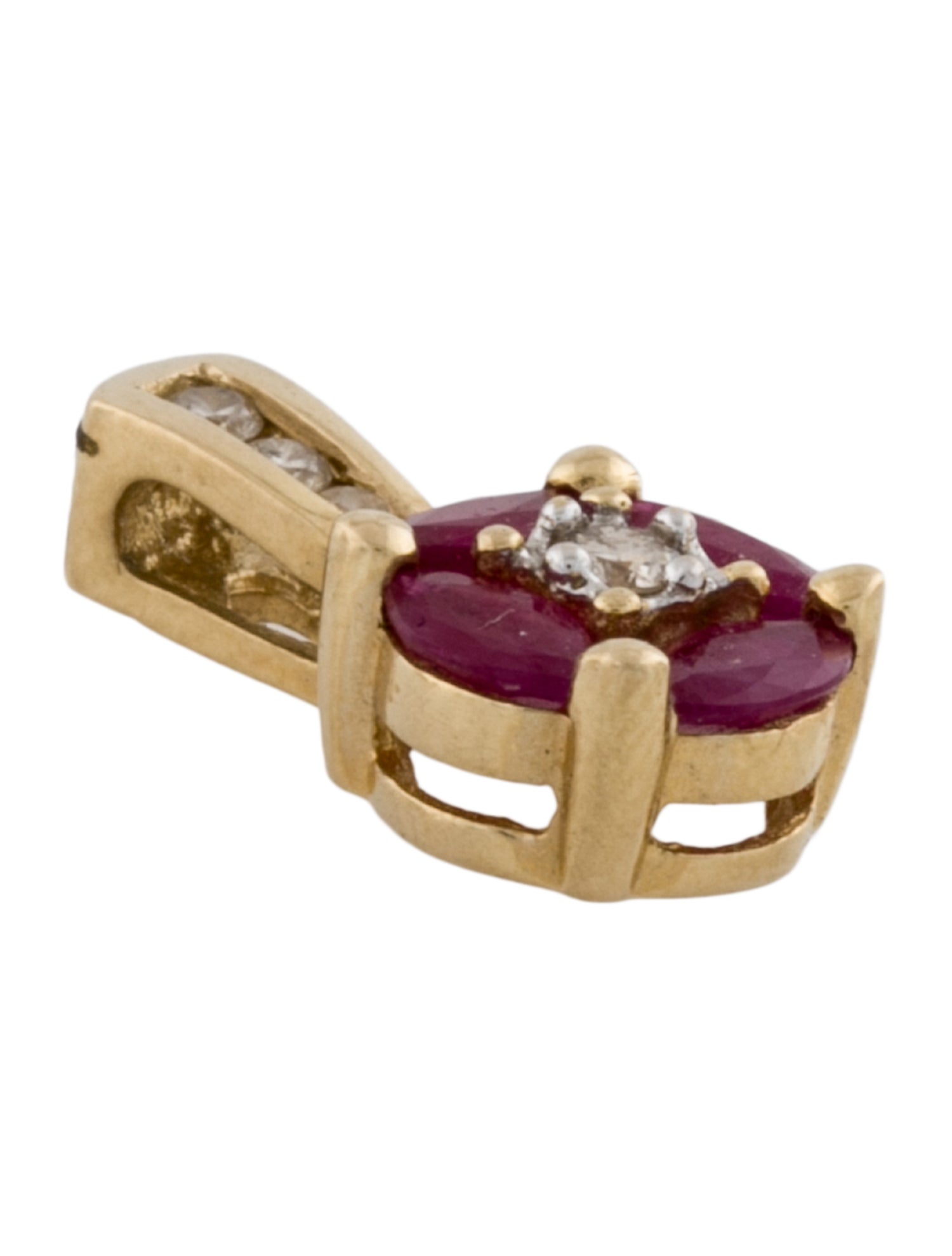 Pendant 14K Ruby & Diamond