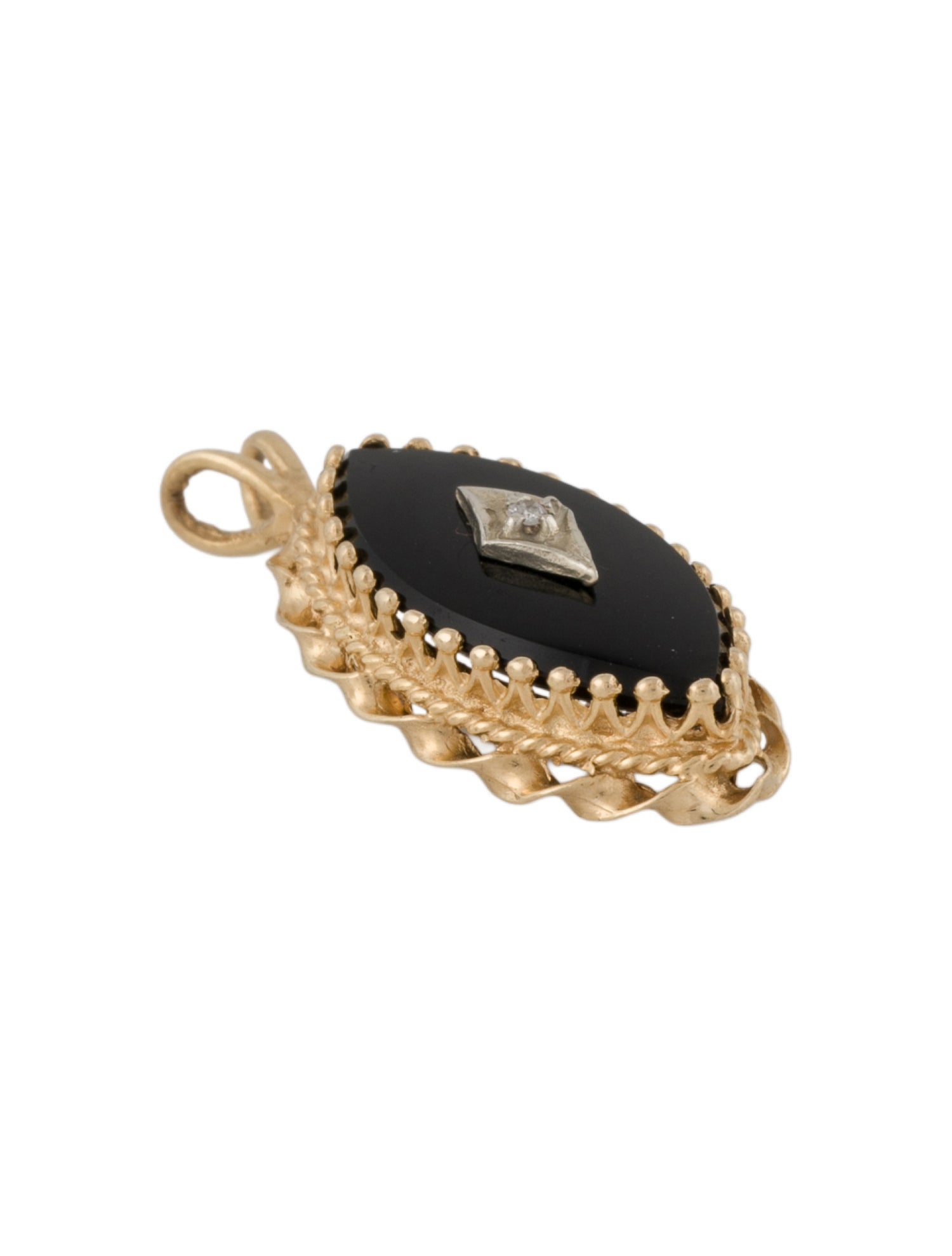 Pendant 14K Onyx & Diamond