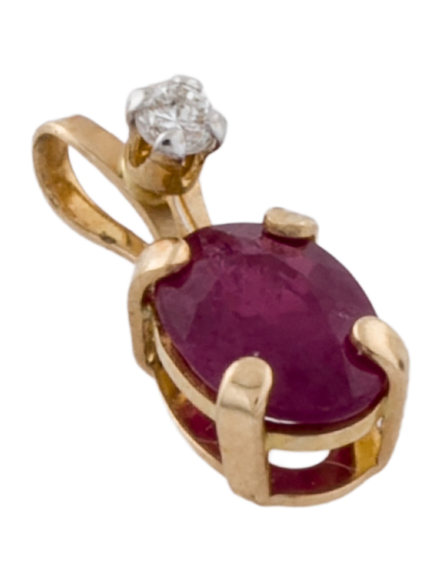 Pendant 14K Ruby & Diamond