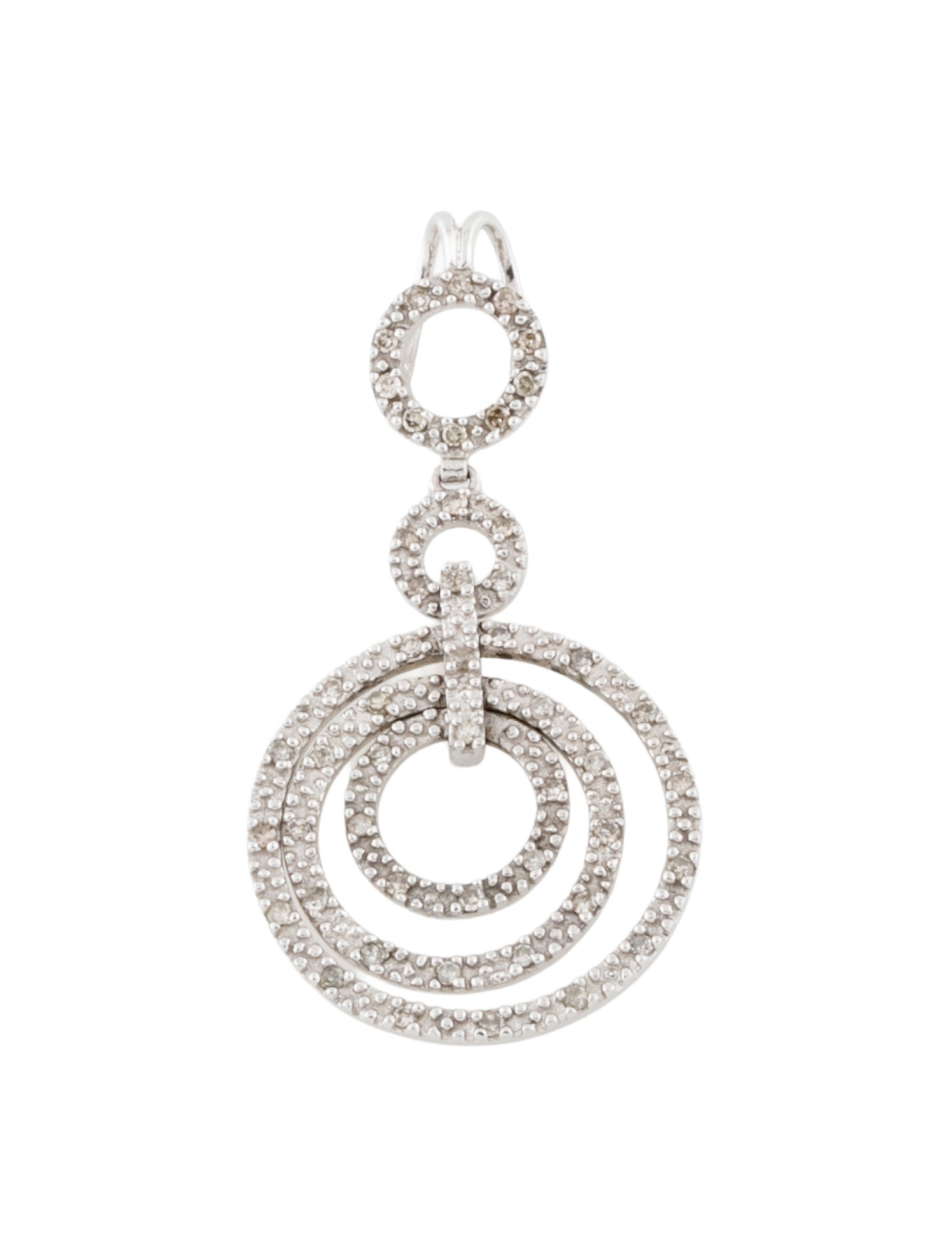 Pendant 10K Diamond Multi-Circle