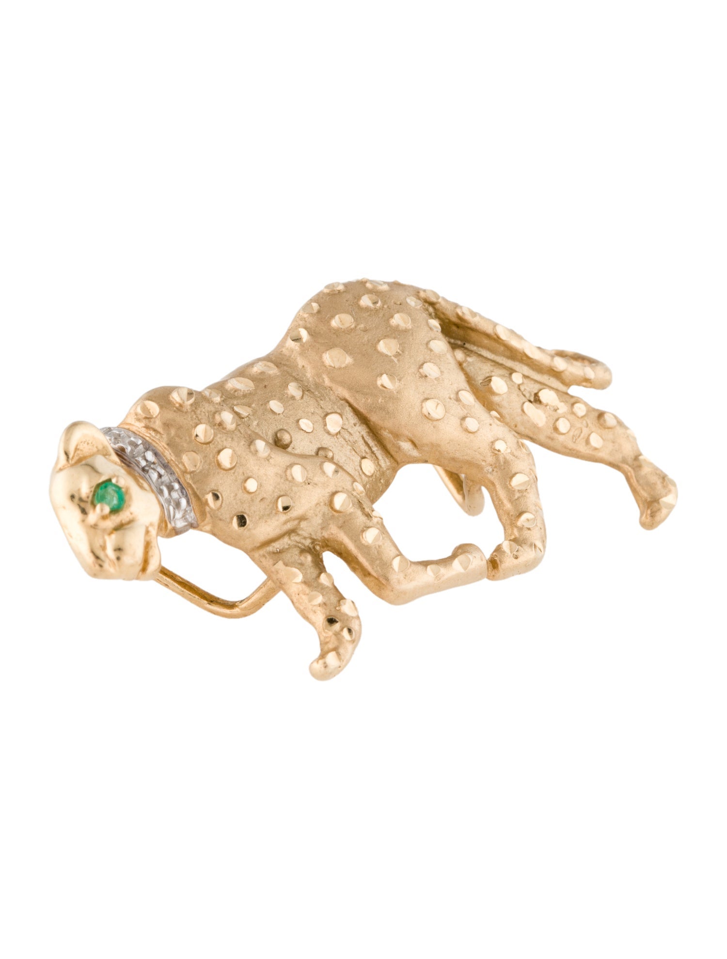 Pendant 14K Emerald Panther