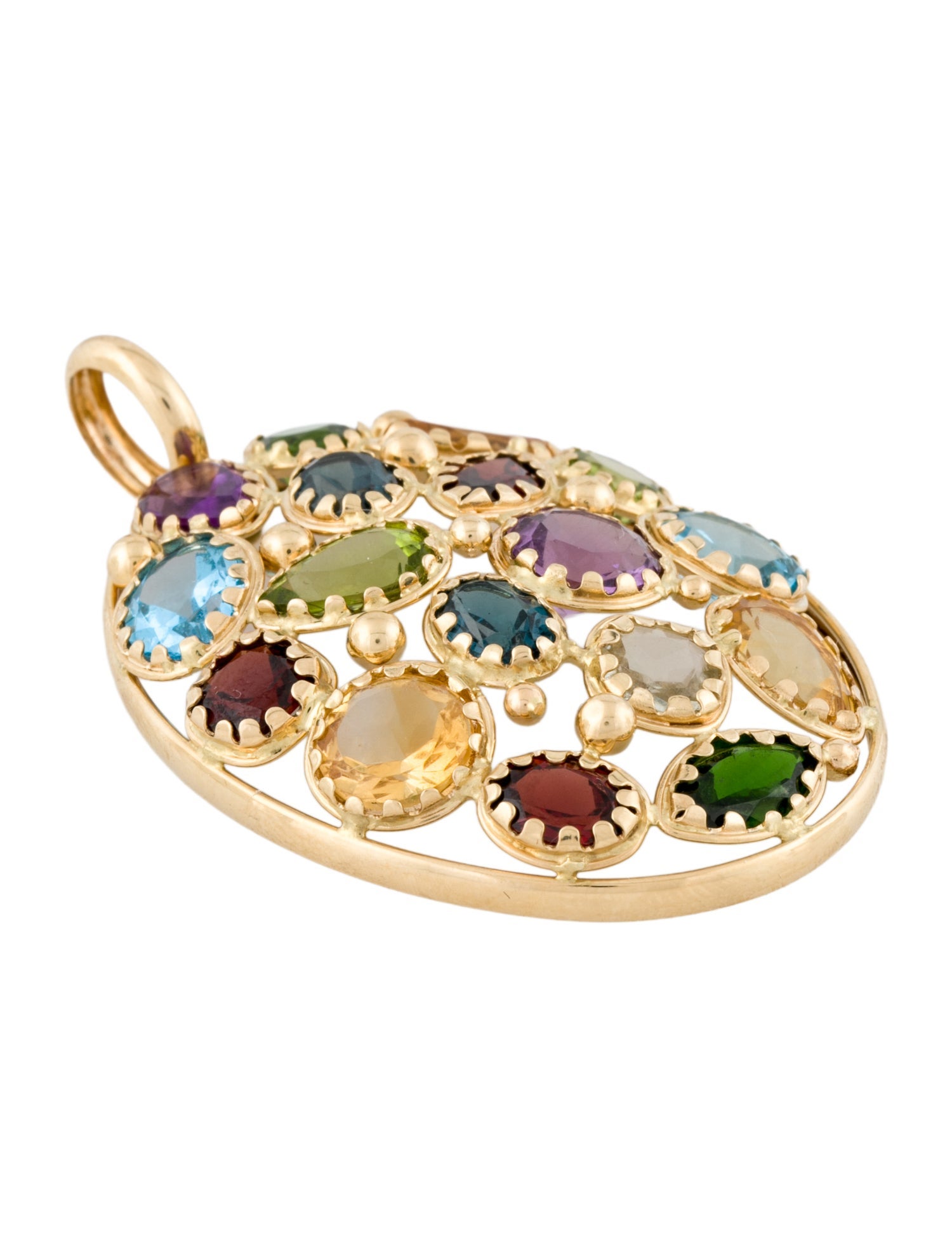 Pendant 18K Multistone