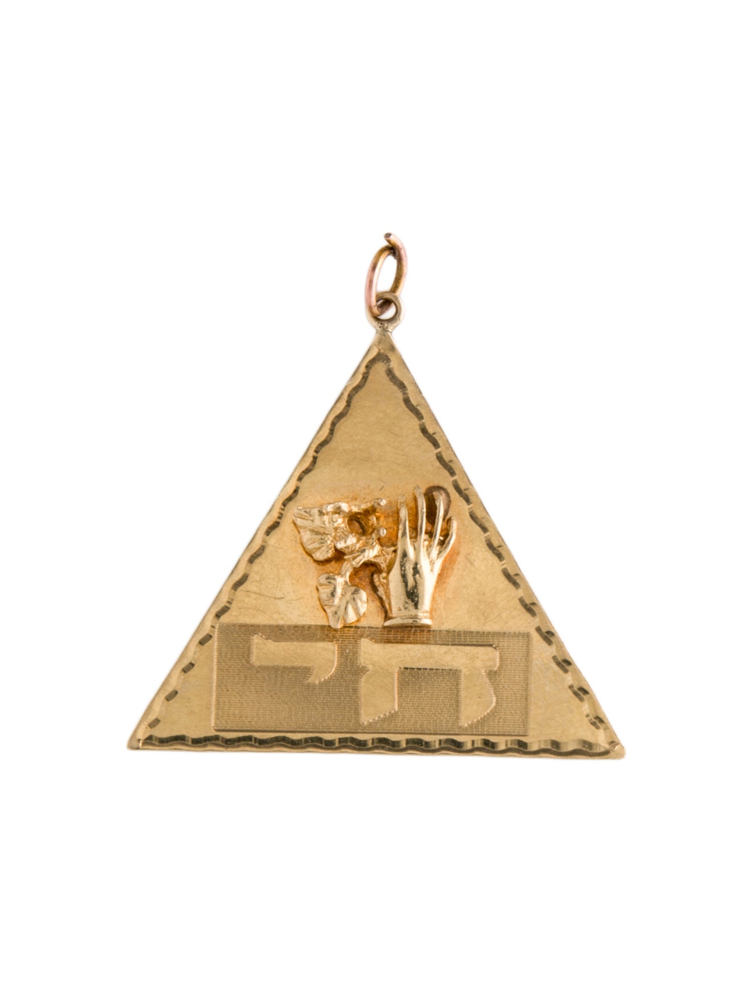 Pendant 14K Triangular Necklace