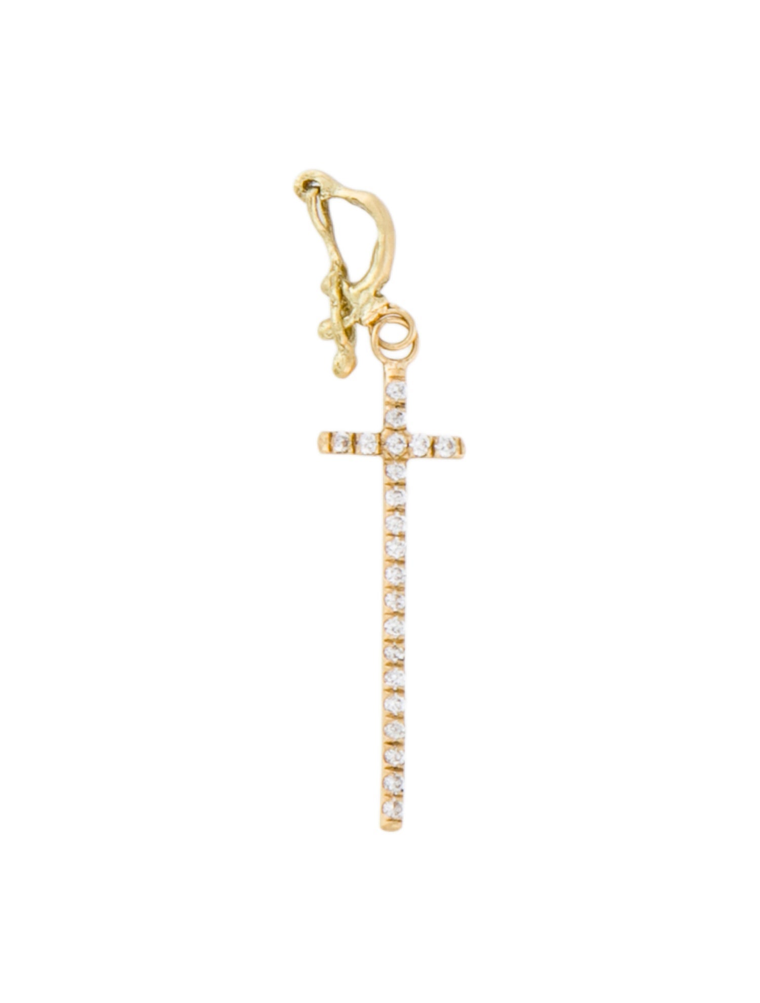 Pendant 18K Diamond Narrow Cross