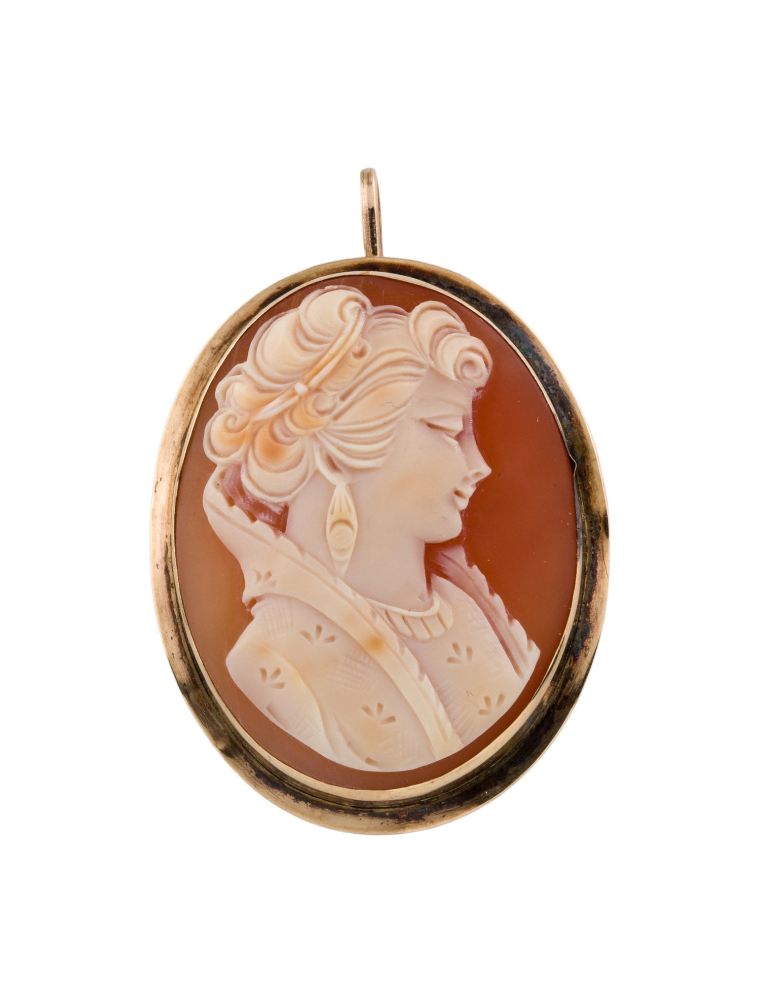 Pendant 14K Shell Cameo