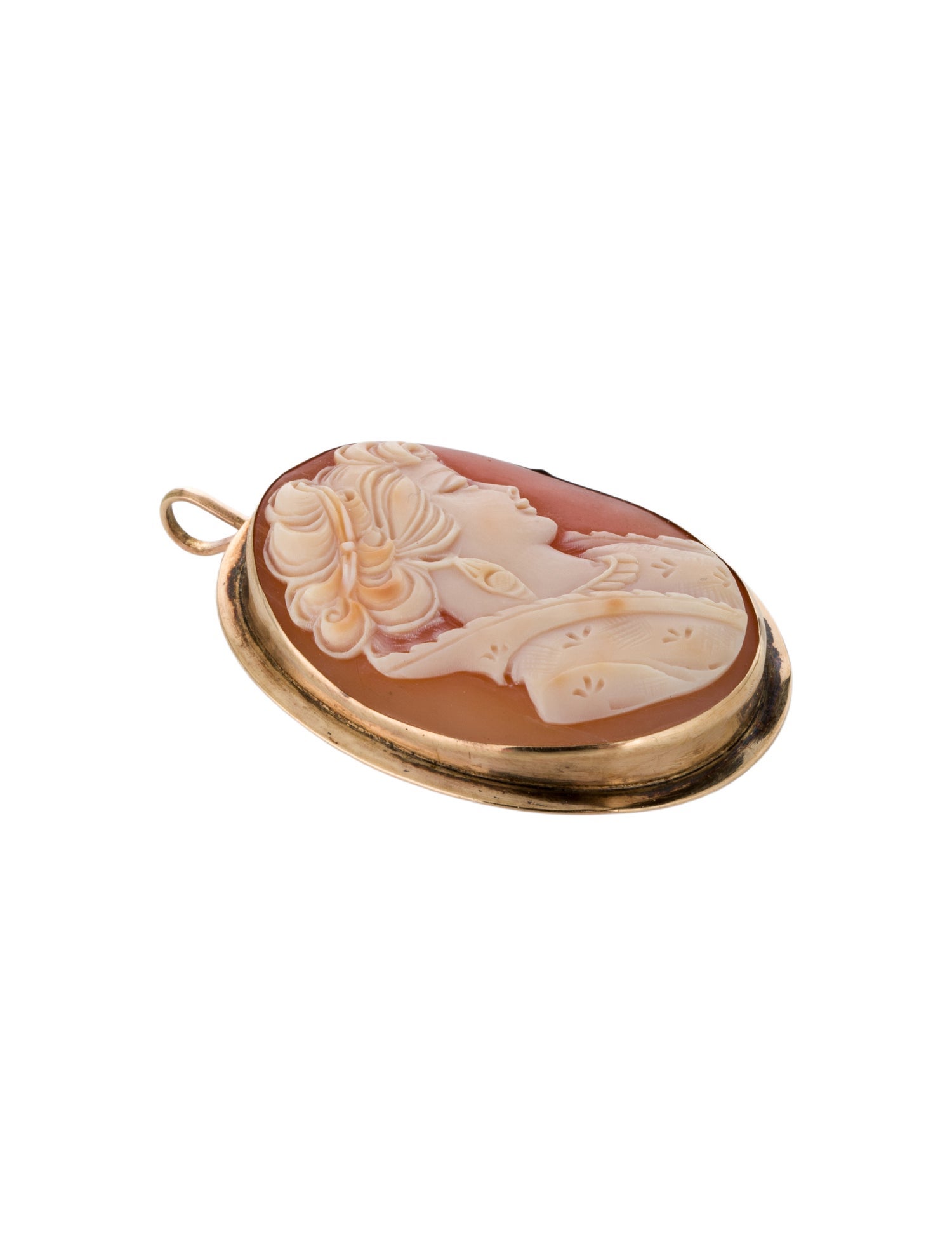 Pendant 14K Shell Cameo