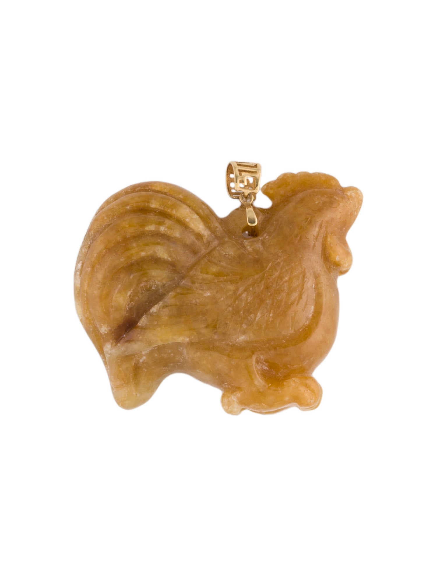Pendant 18K Jadeite Rooster