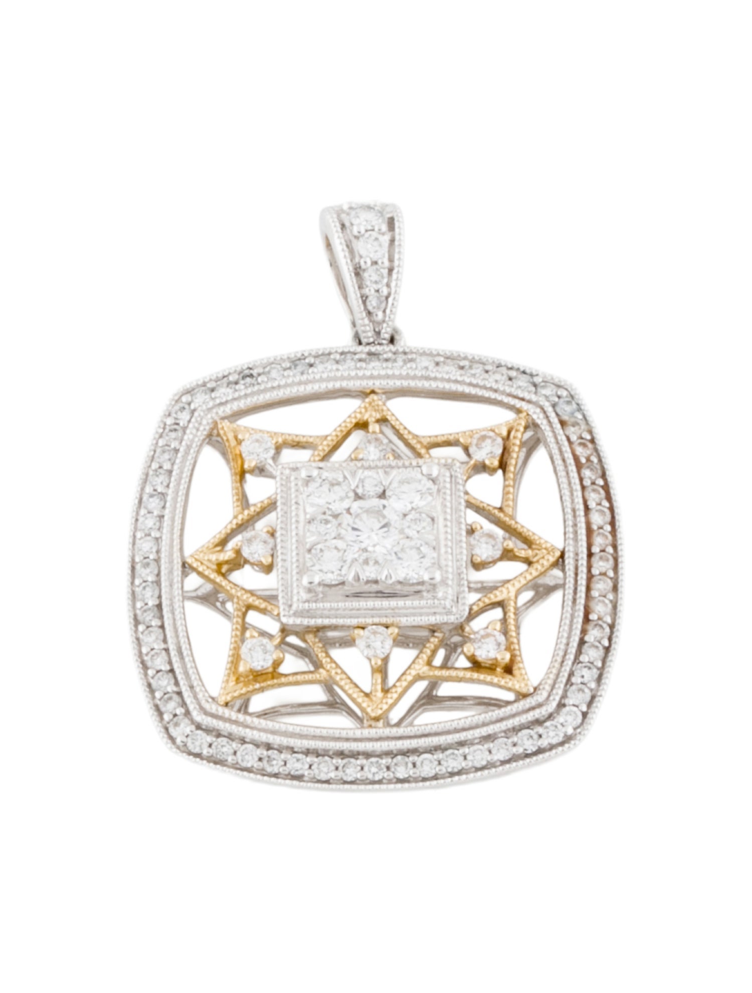 Pendant 14K Diamond Openwork Pendant