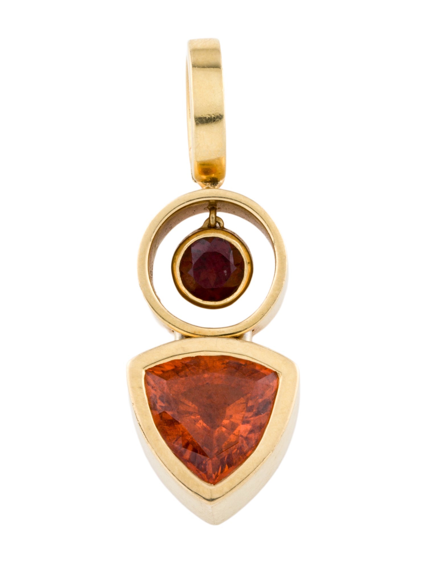 Pendant 18K Garnet & Spessartine Garnet