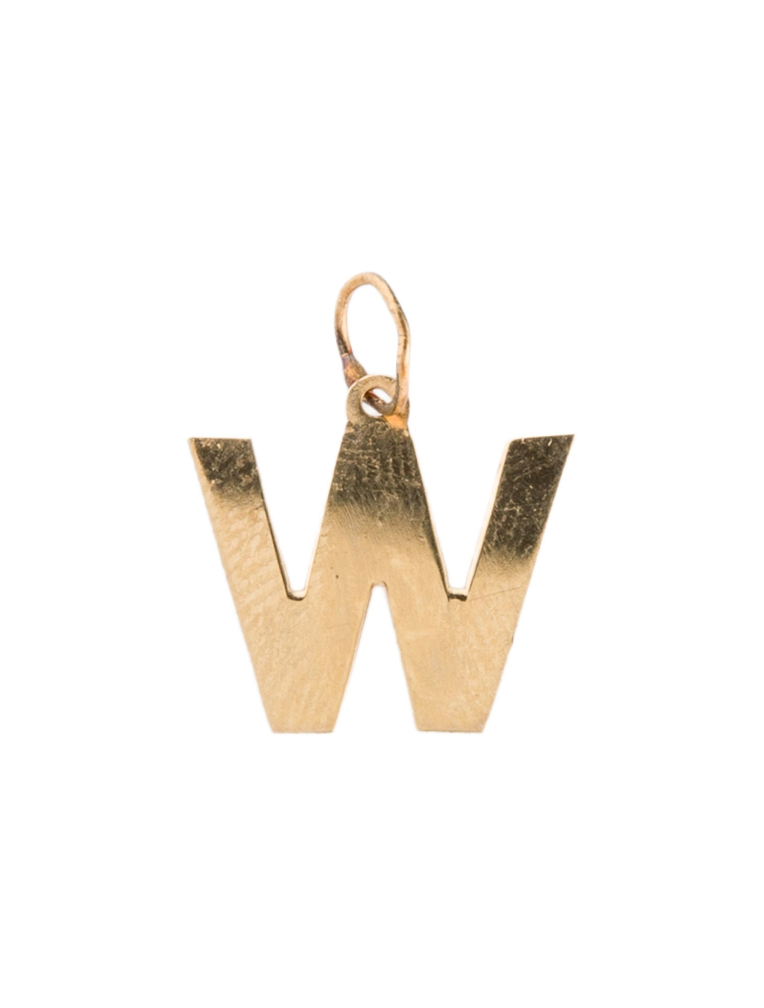 Pendant 14K Alphabet 'W' Letter