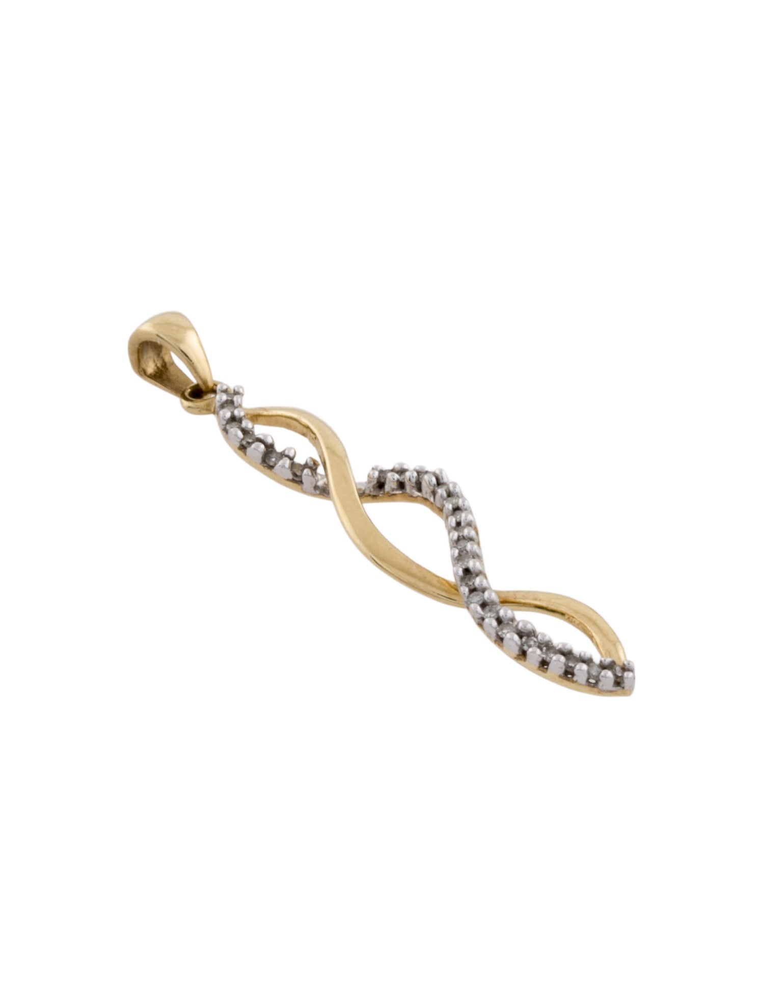 Pendant 10K Diamond Swirl
