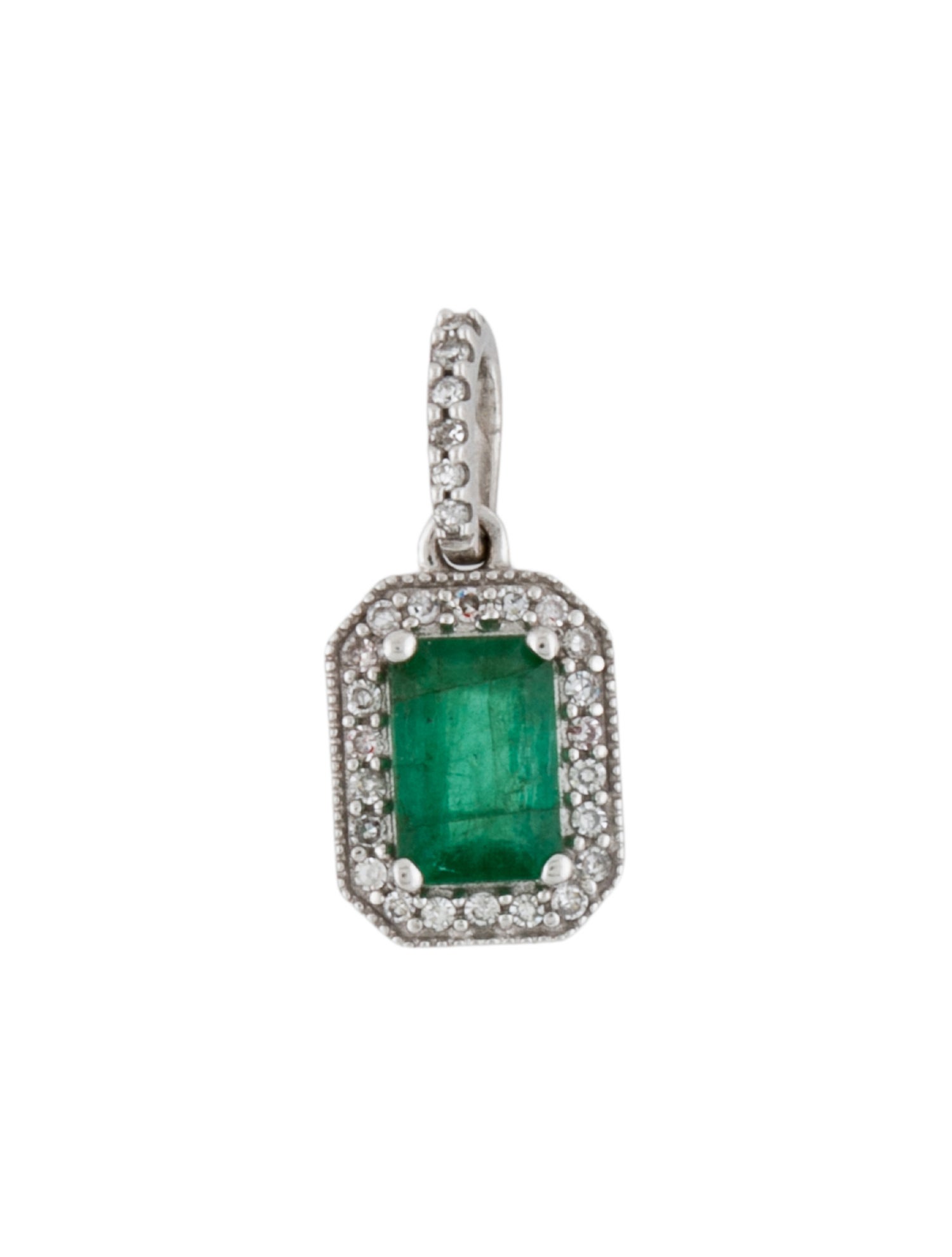 Pendant 14K Emerald & Diamond