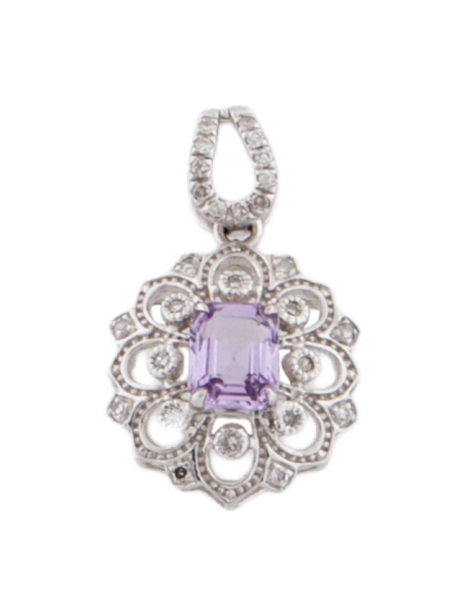 Pendant 18K Sapphire & Diamond