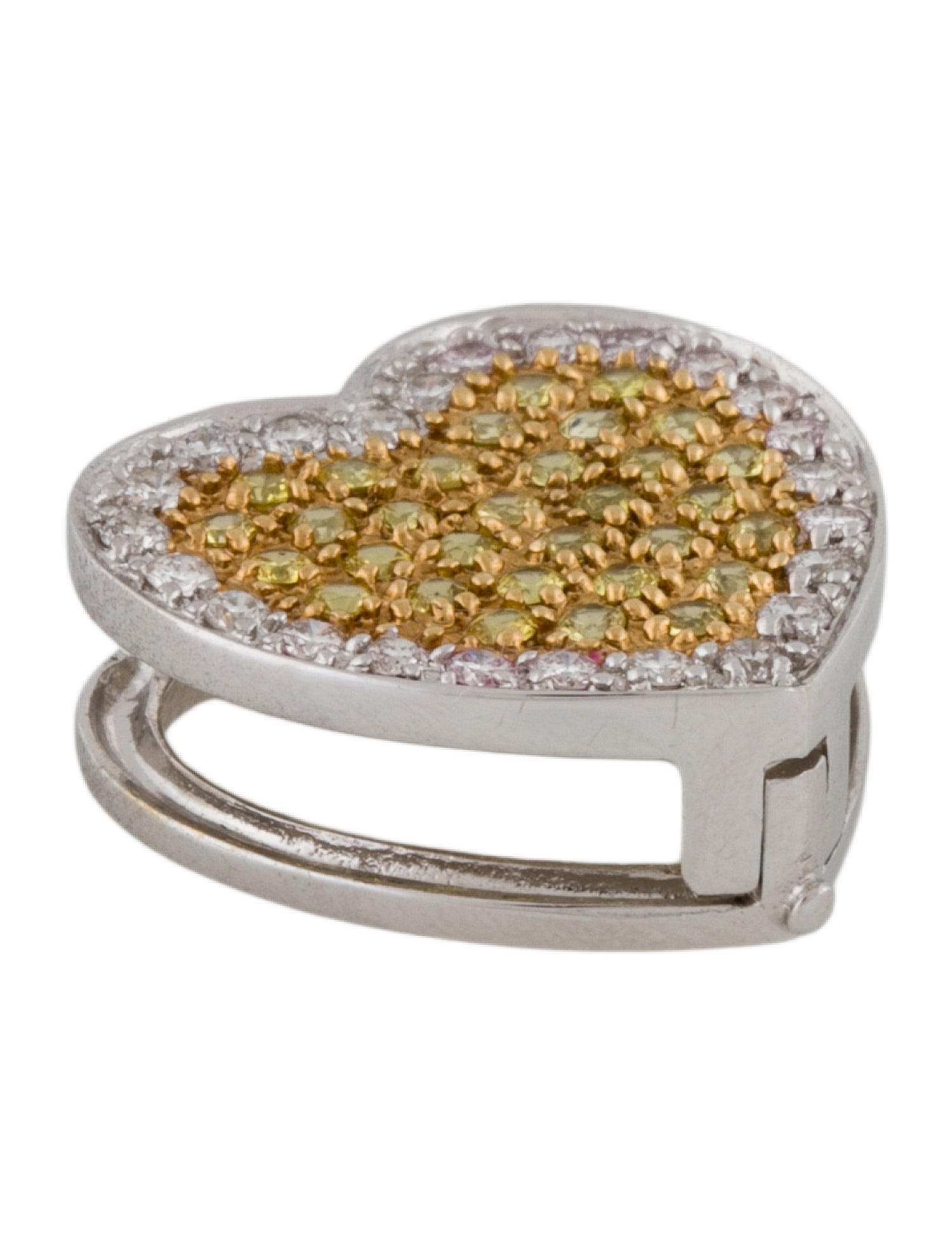 Pendant 18K Sapphire & Diamond Hinged Charm