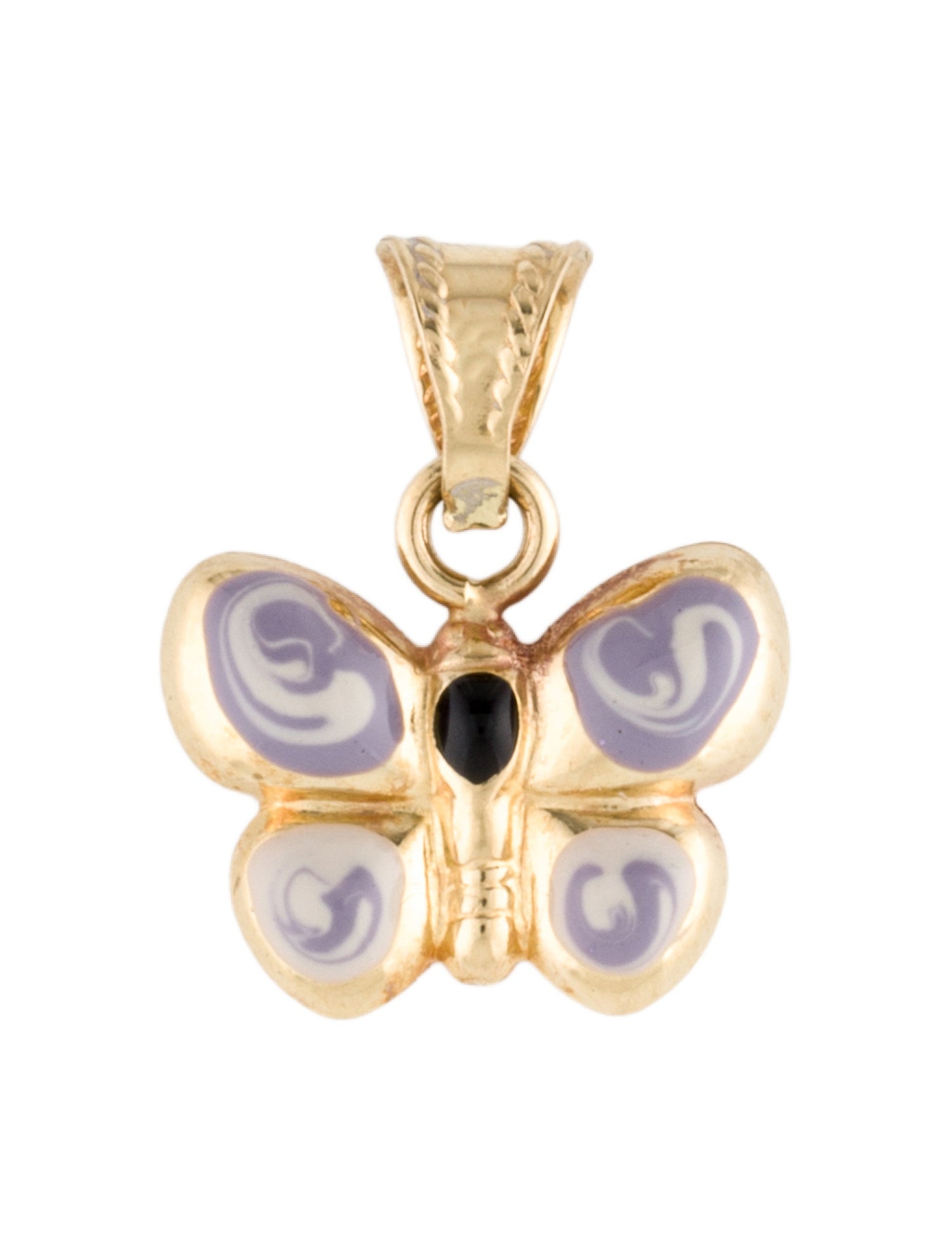 Pendant 18K Enamel Butterfly