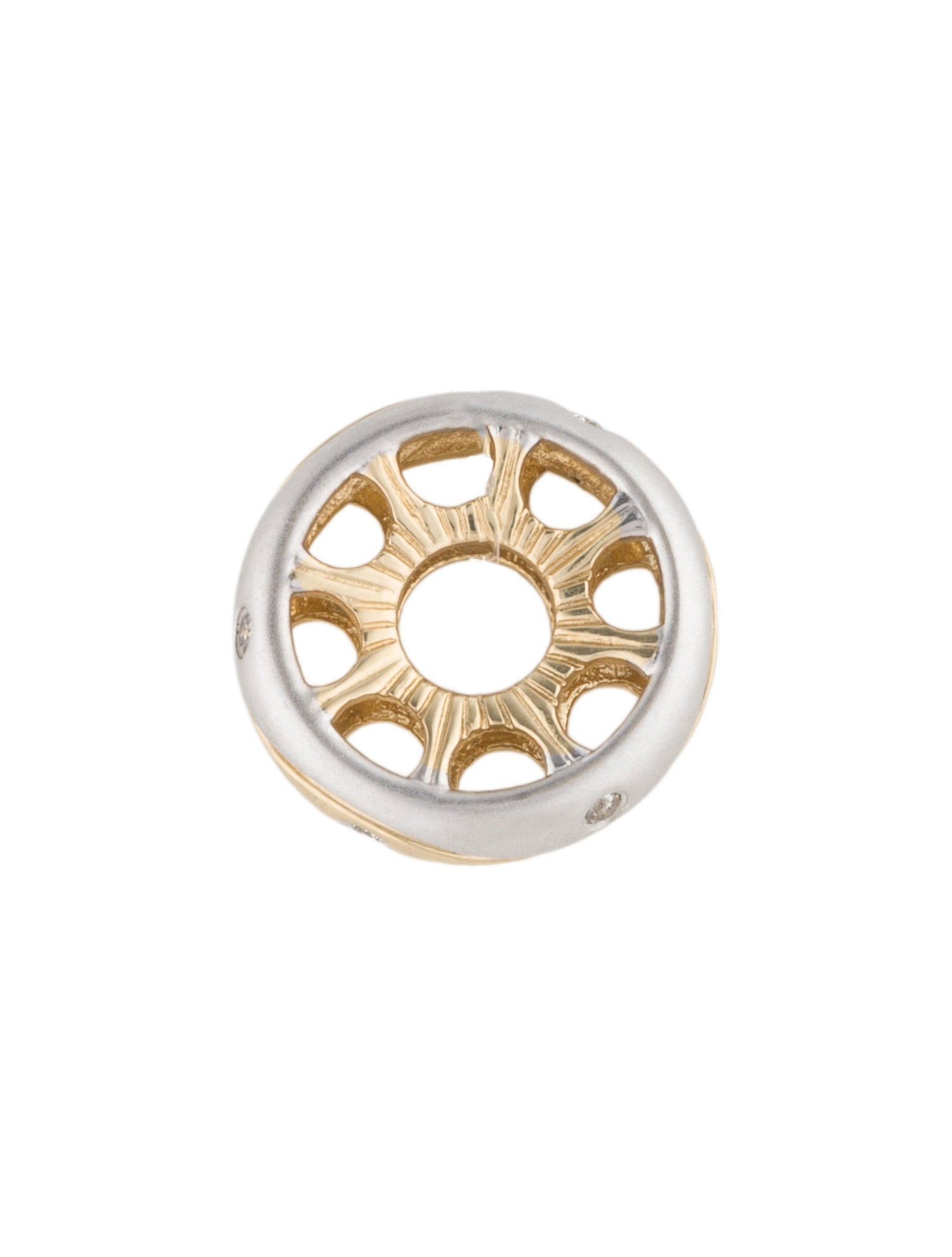 Pendant 14K Diamond Wheel