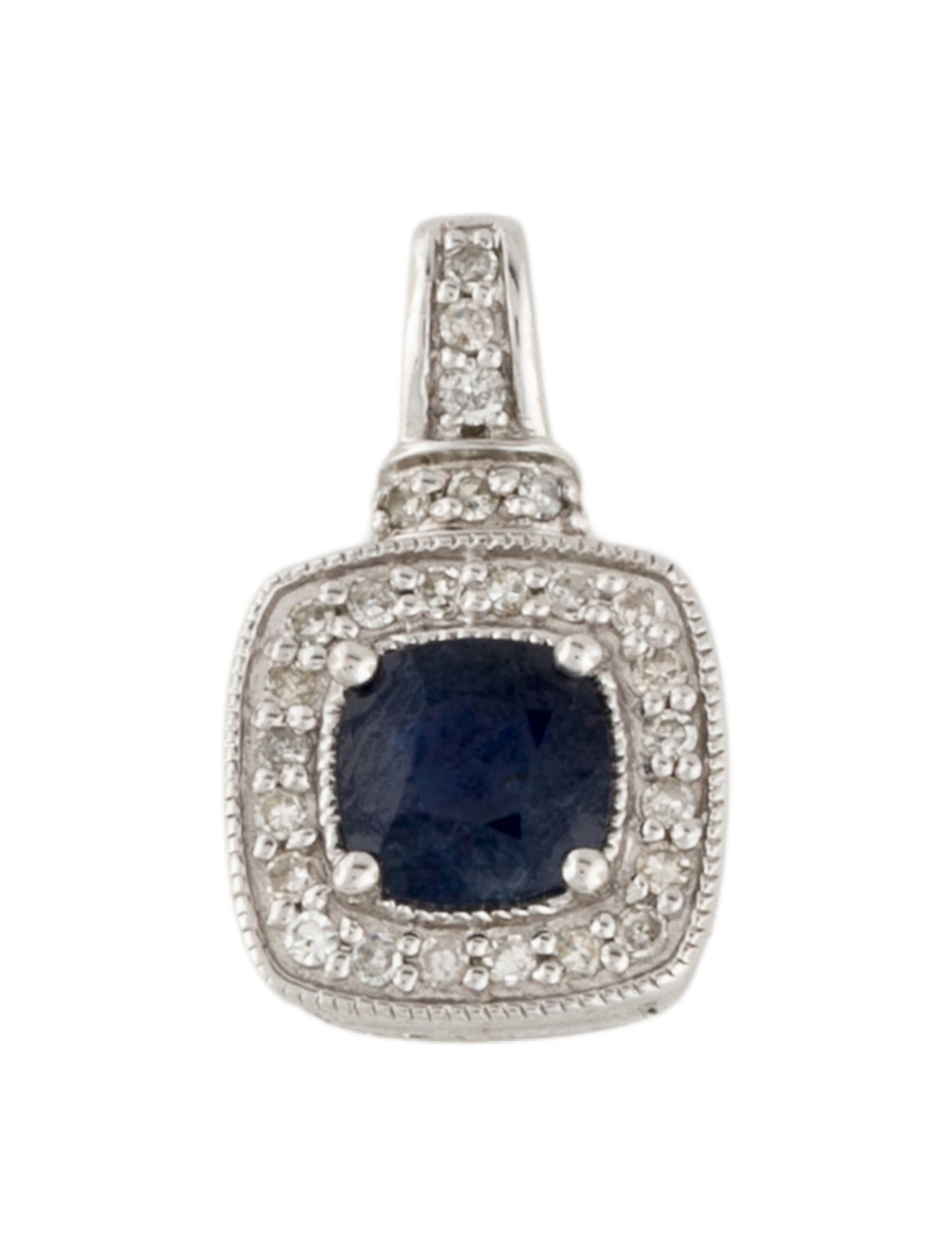 Pendant 14K 1.13ct Sapphire & Diamond