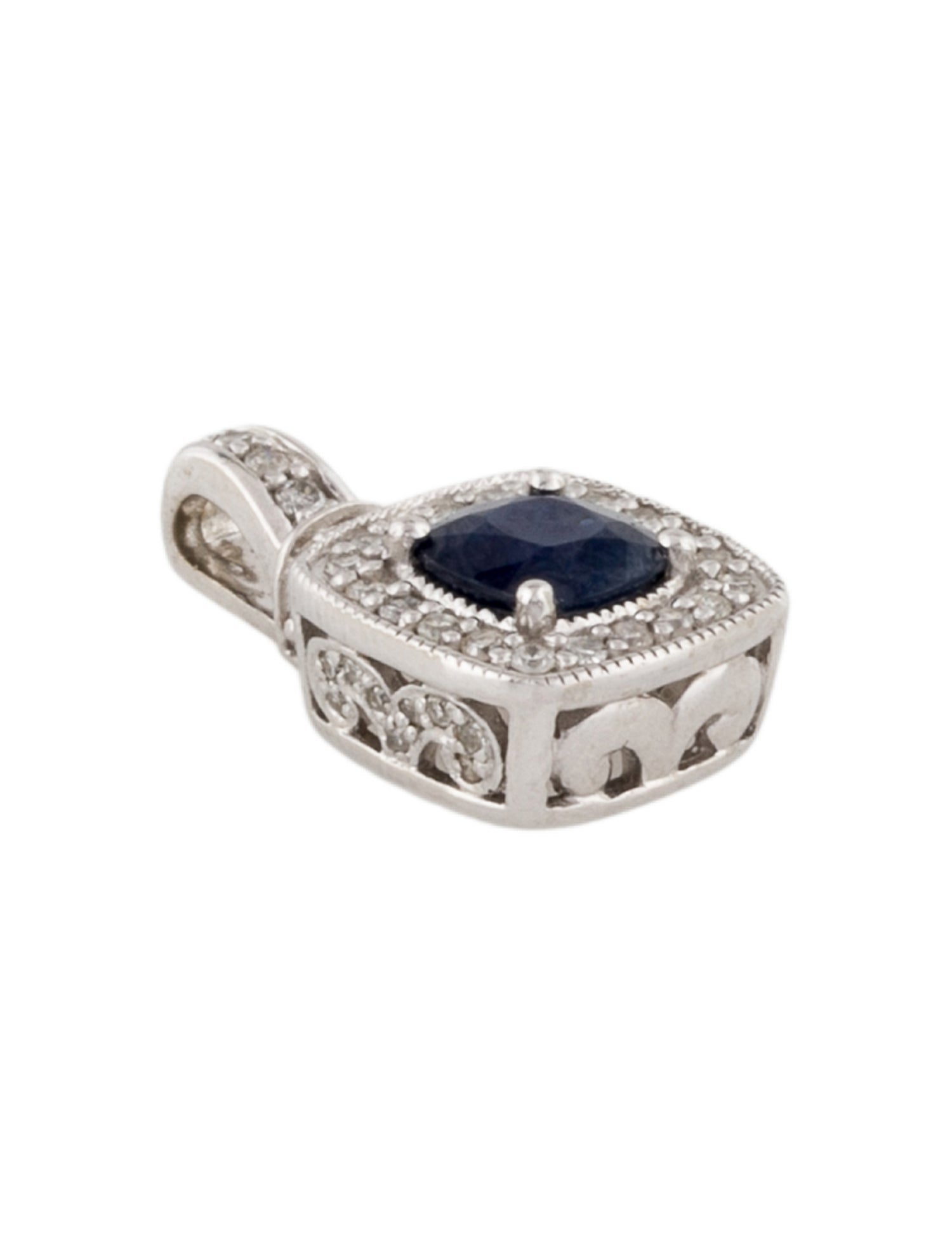 Pendant 14K 1.13ct Sapphire & Diamond