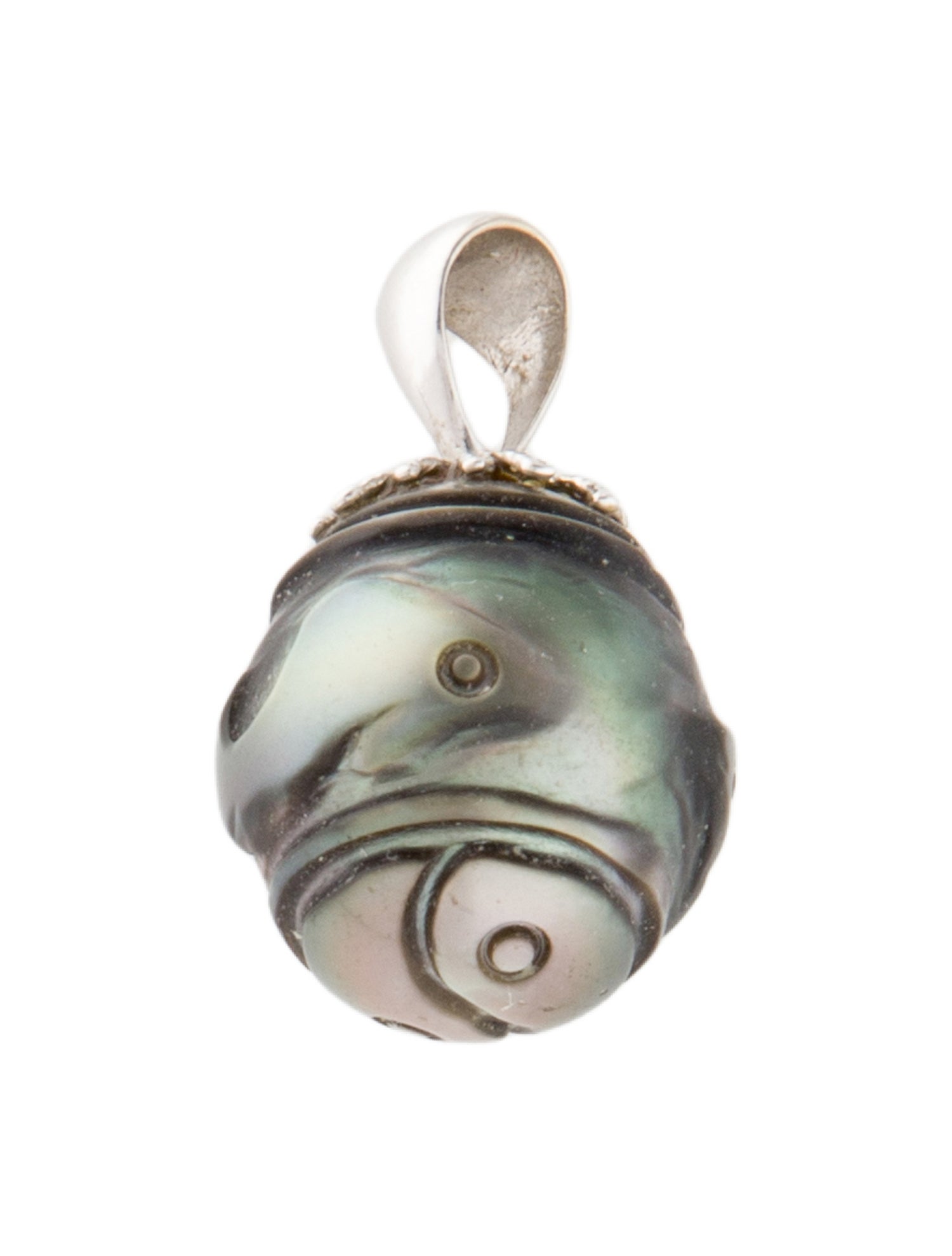 Pendant 14K Pearl Carved