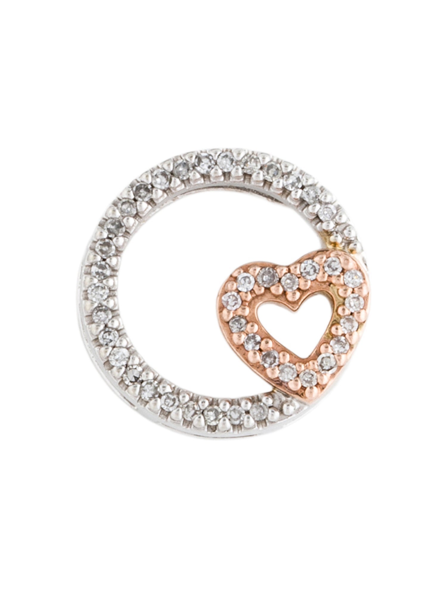 Pendant 14K Diamond Heart Circle