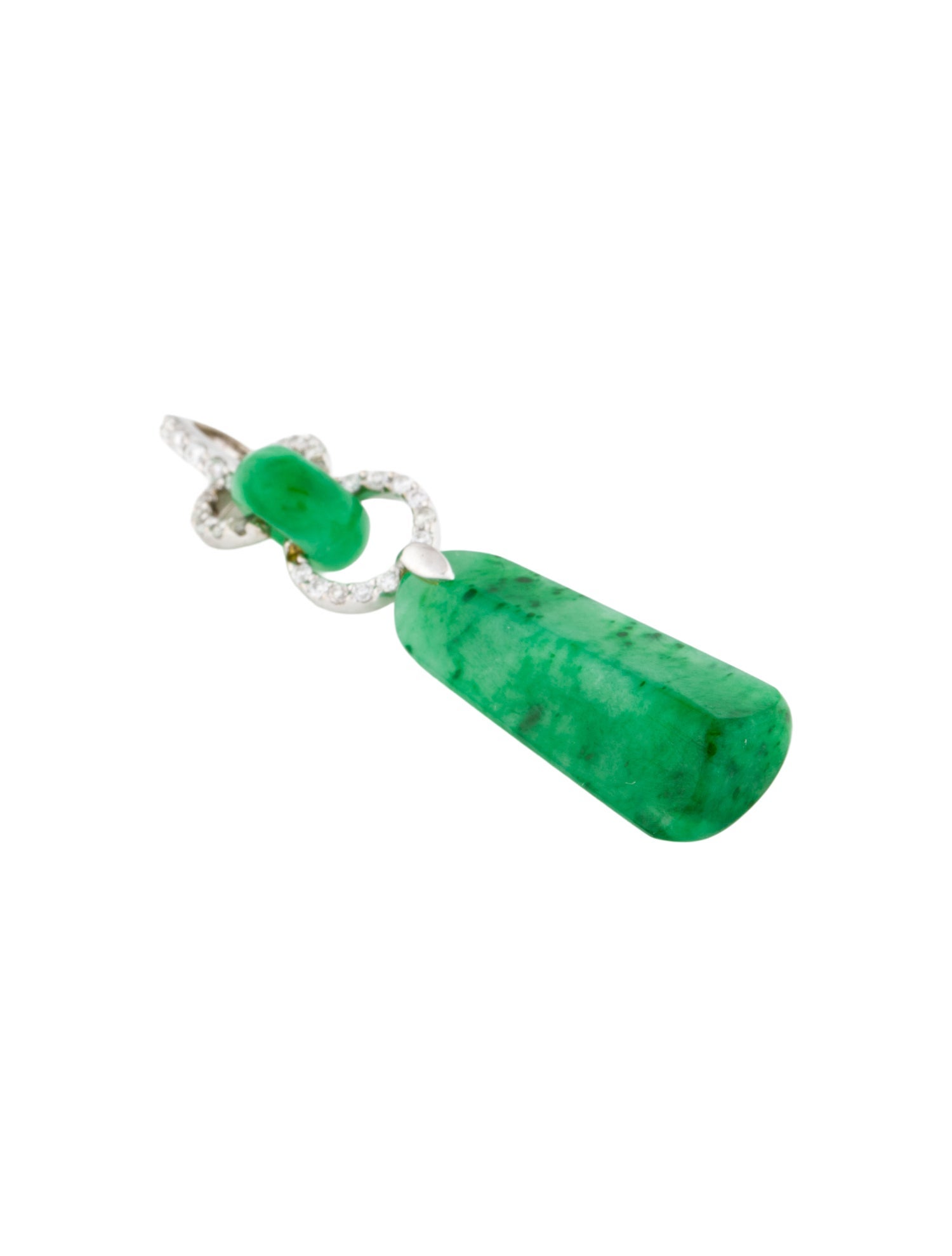 Pendant 18K Jadeite & Diamond Pendant