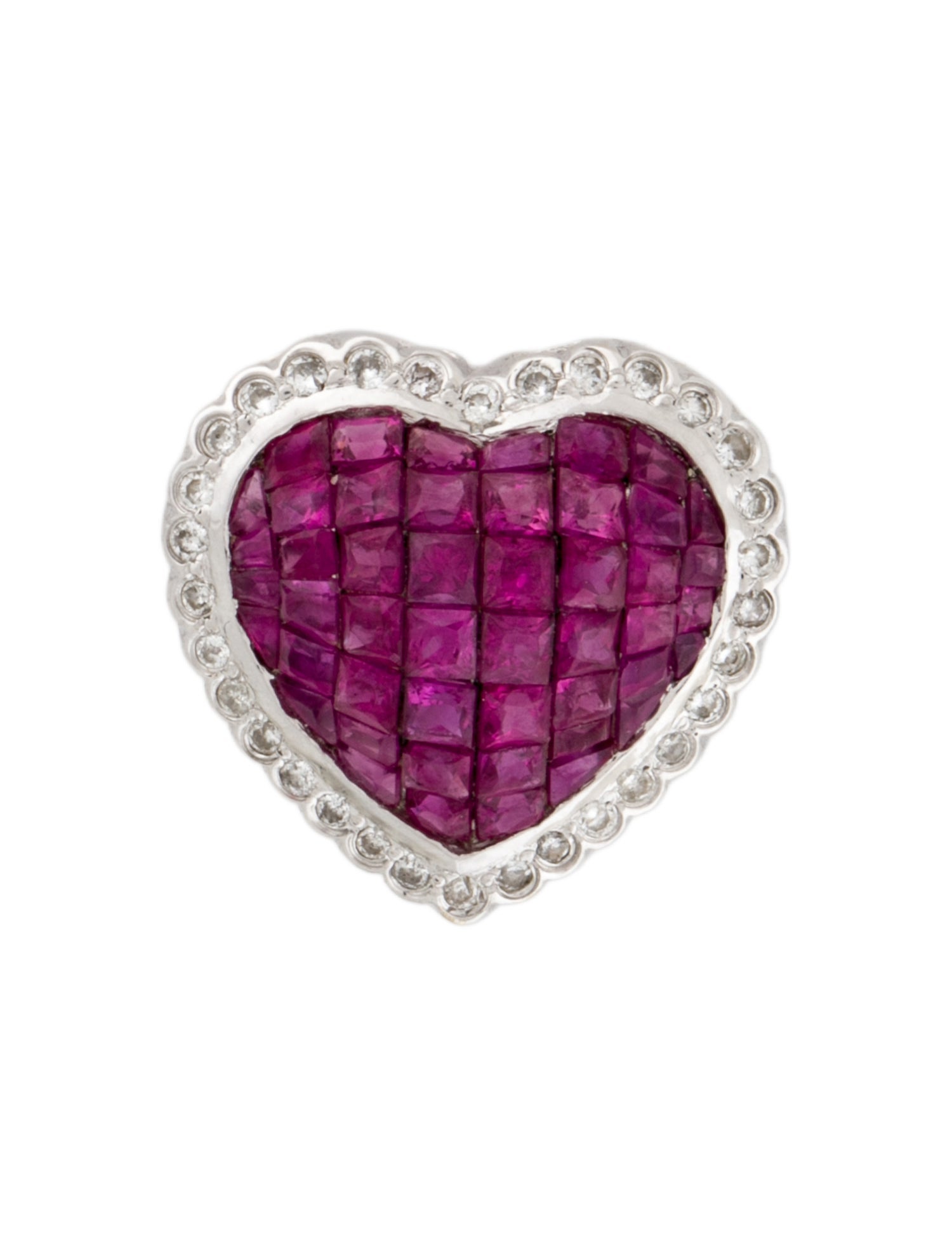 Pendant 18K Ruby & Diamond Heart