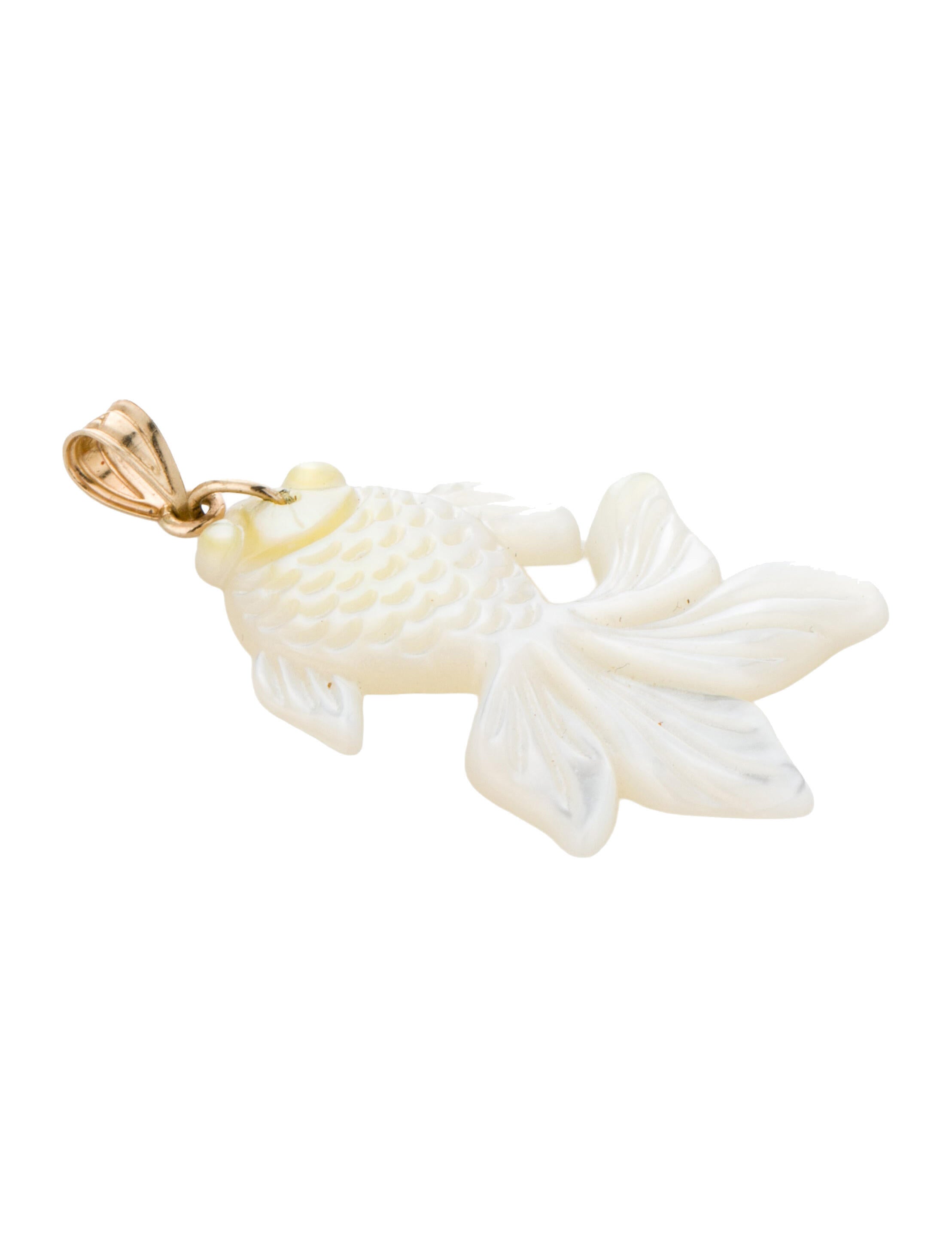 Pendant 14K Mother of Pearl Fish