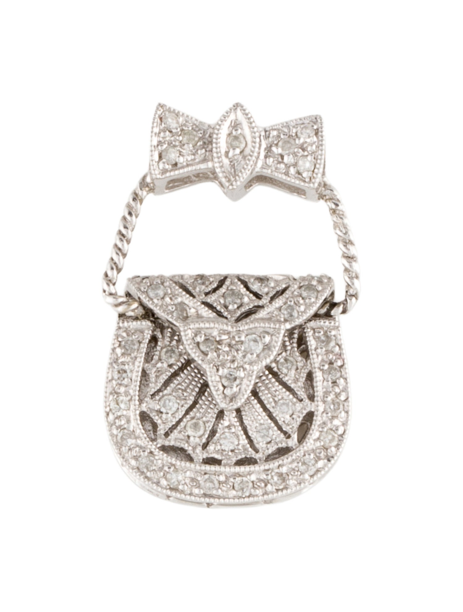 Pendant 14K Diamond Handbag Charm