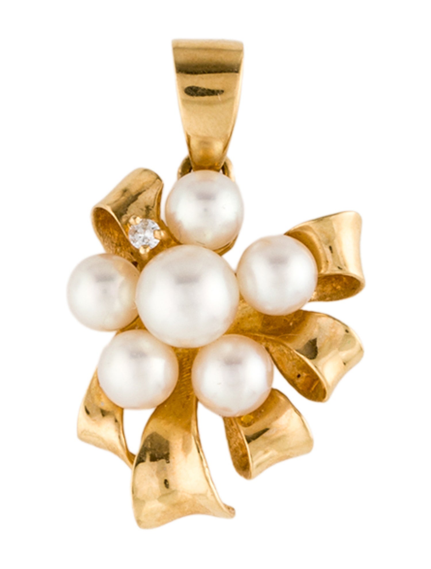 Pendant 18K Pearl & Diamond