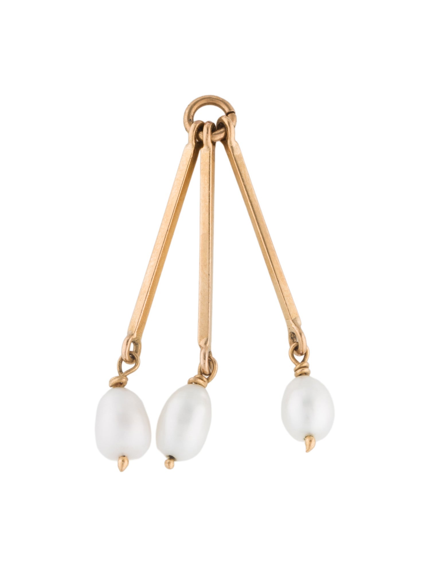 Pendant 20K Pearl Bar Charm