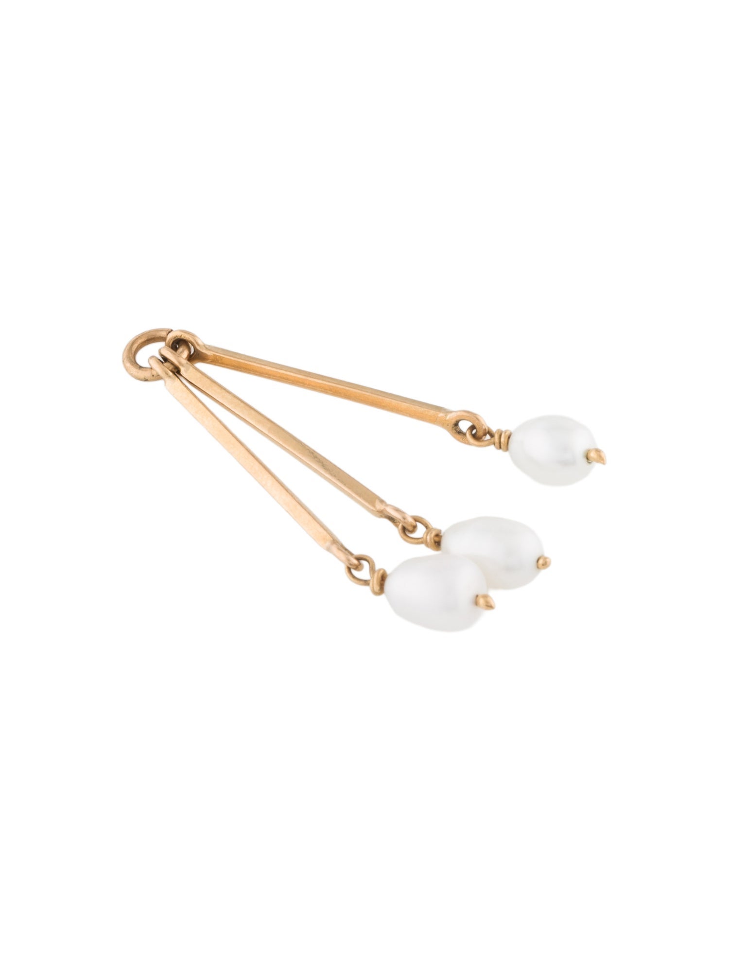 Pendant 20K Pearl Bar Charm