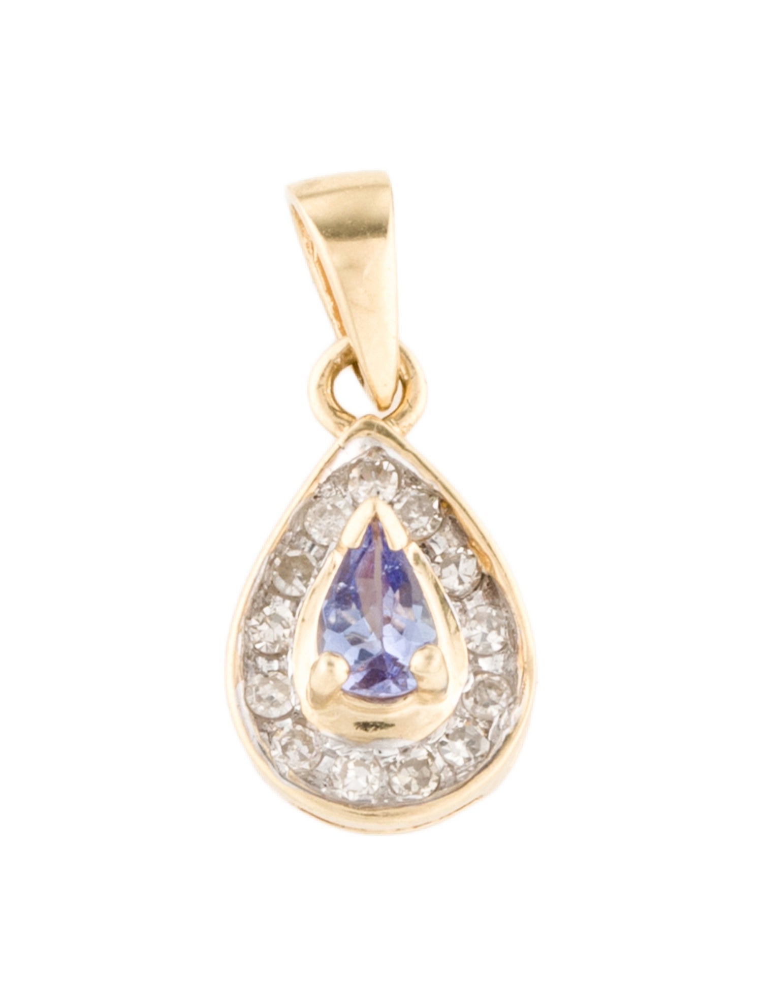 Pendant 14K Tanzanite & Diamond