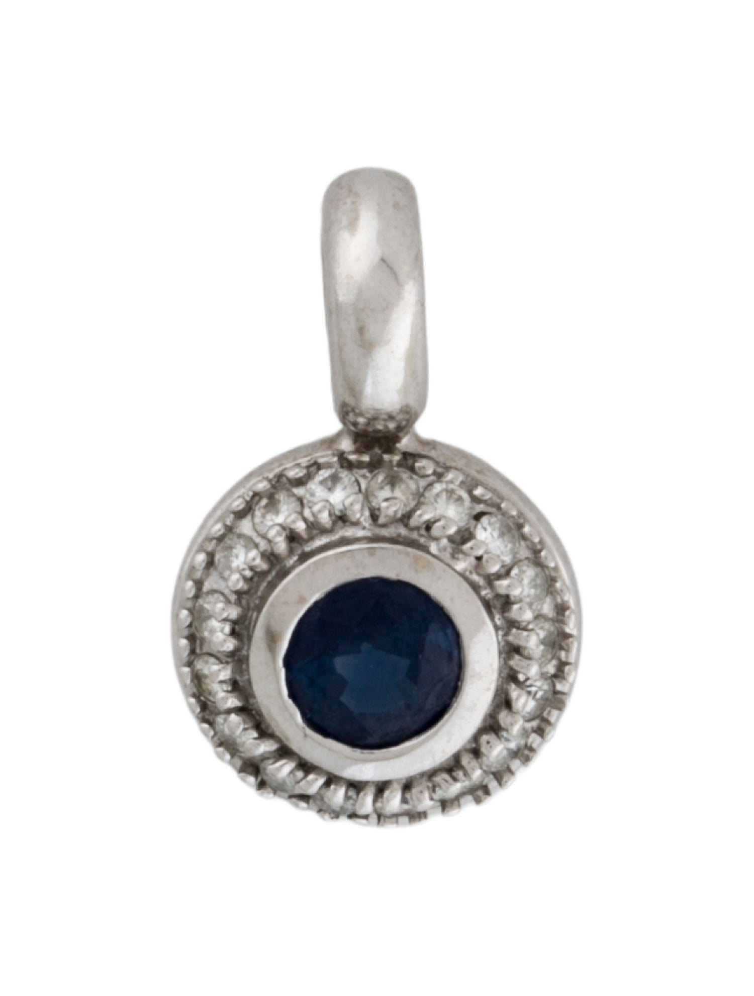 Pendant 14K Sapphire & Diamond