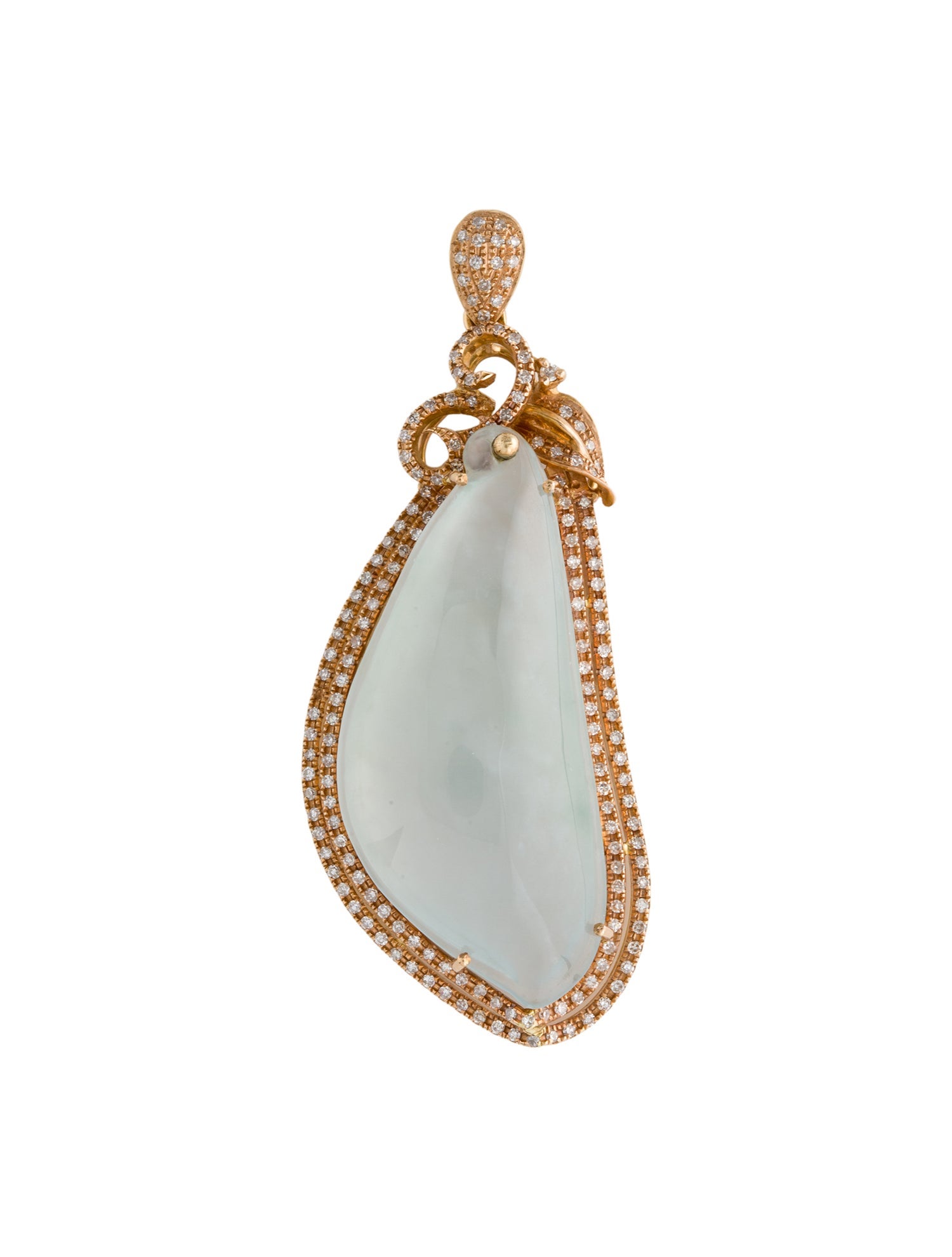 Pendant 18K Jadeite & Diamond