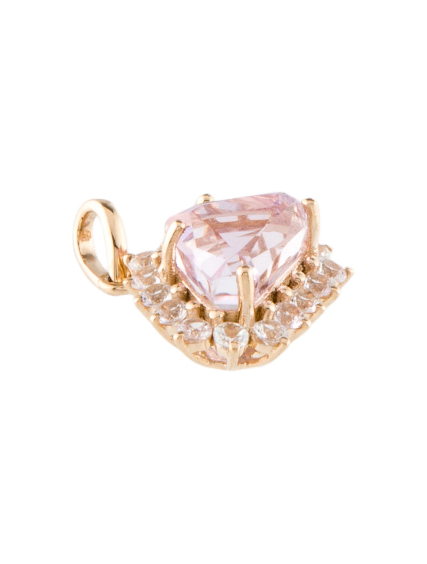 Pendant 14K Kunzite & Sapphire Pendant Necklace