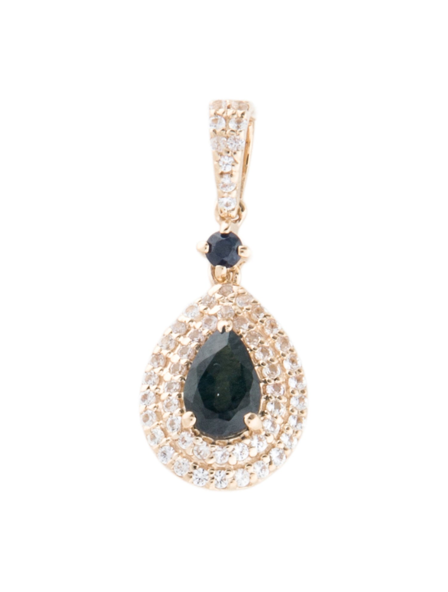 Pendant 14K Sapphire Teardrop