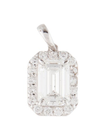 Pre-owned Pendant 14k 2.27ct Lab-grown Diamond Halo  In Multi