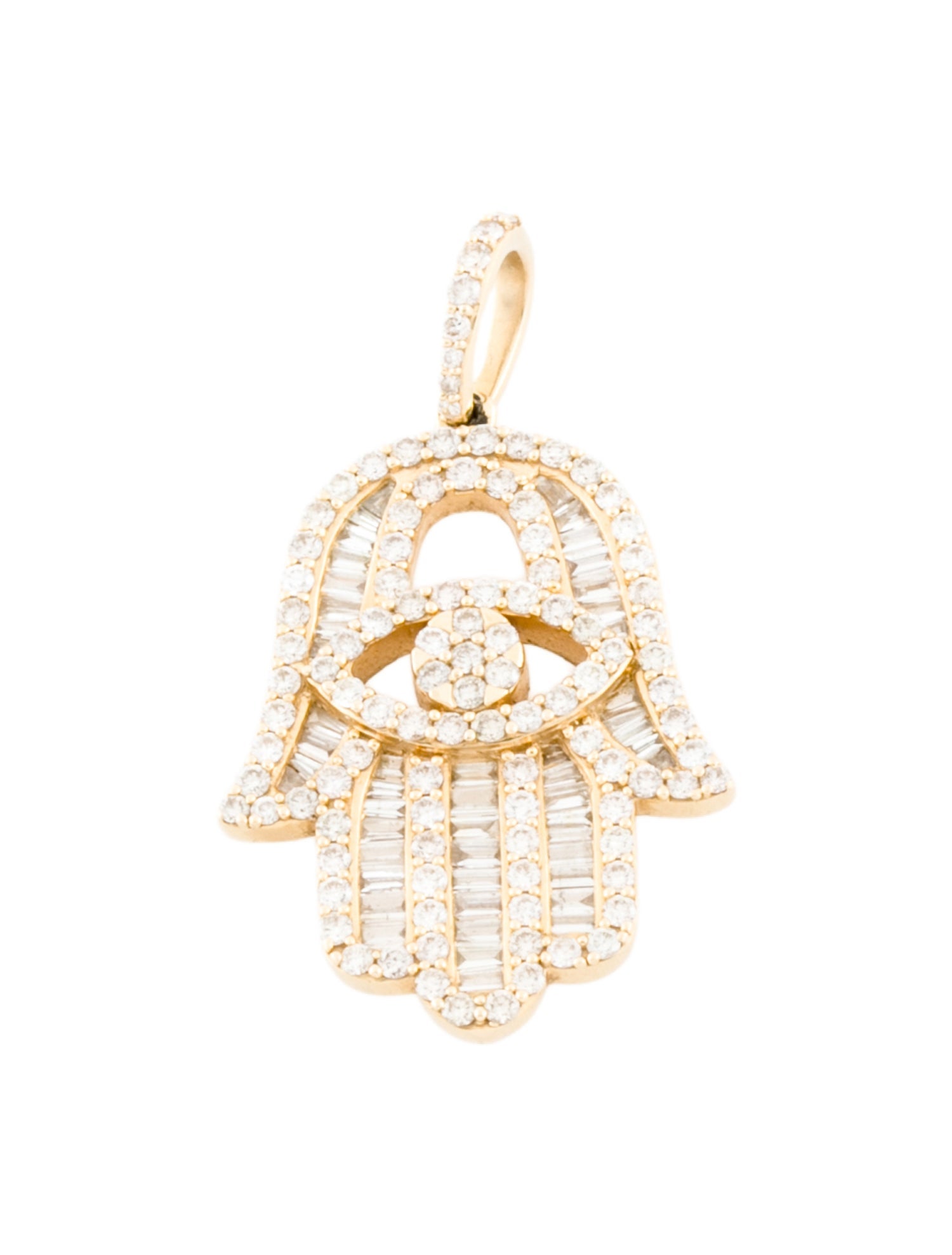 Pendant 14K Diamond Hamsa Pendant