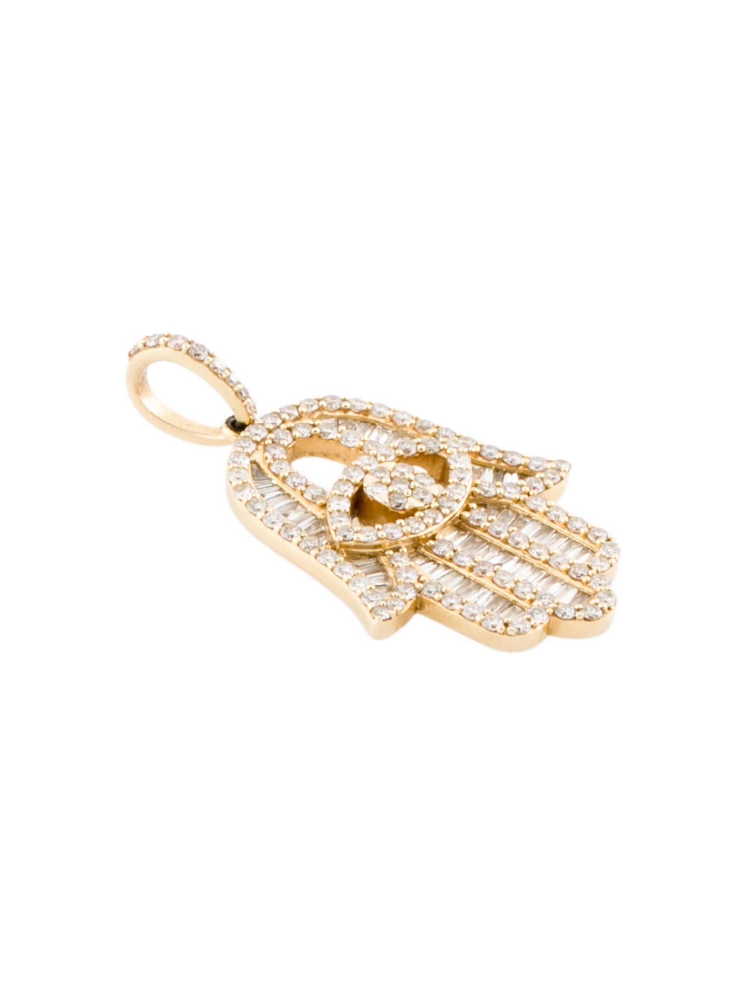 Pendant 14K Diamond Hamsa Pendant