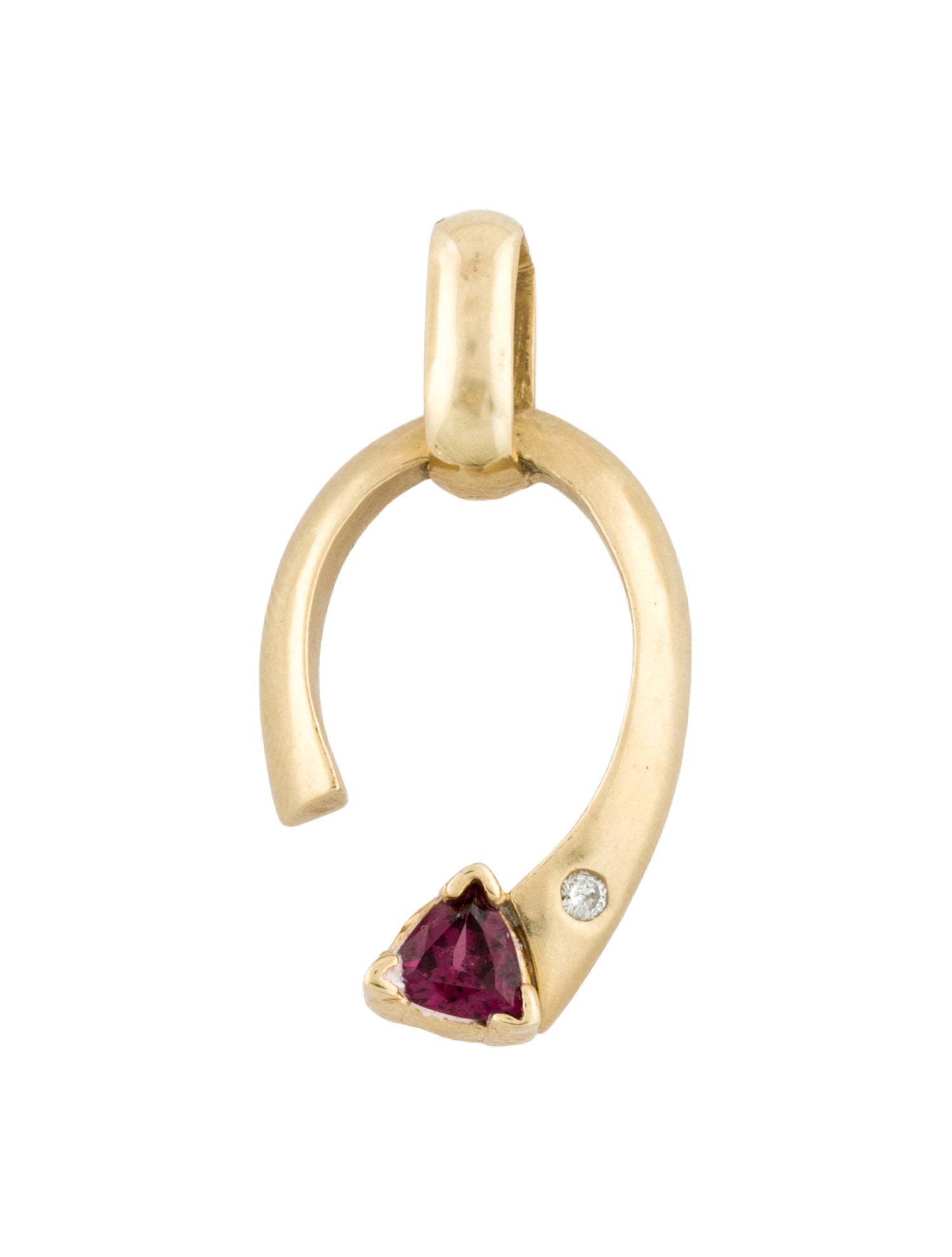 Pendant 14K Rhodolite & Diamond