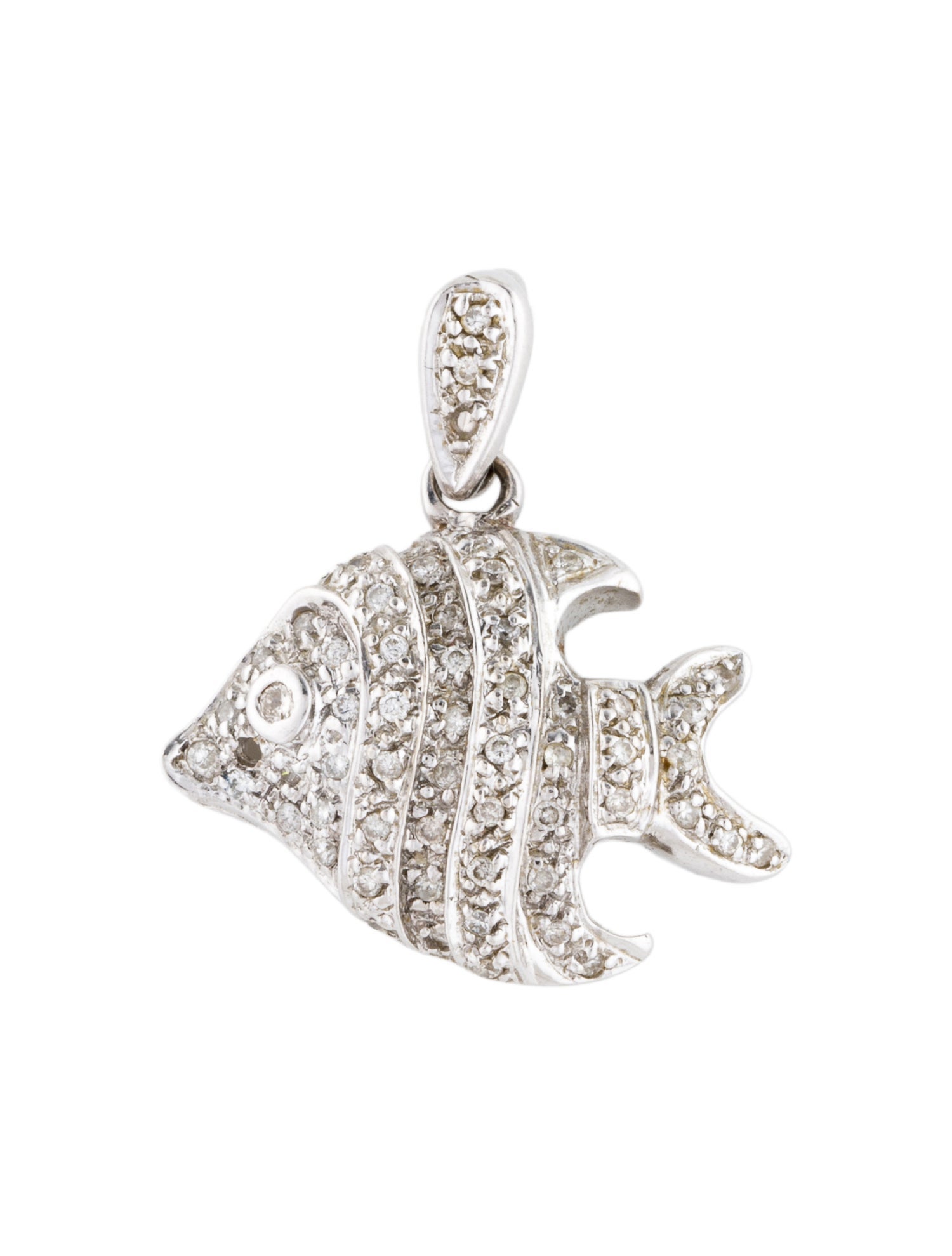 Pendant 14K Diamond Fish