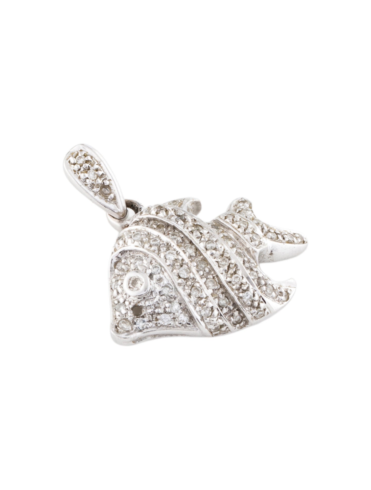 Pendant 14K Diamond Fish