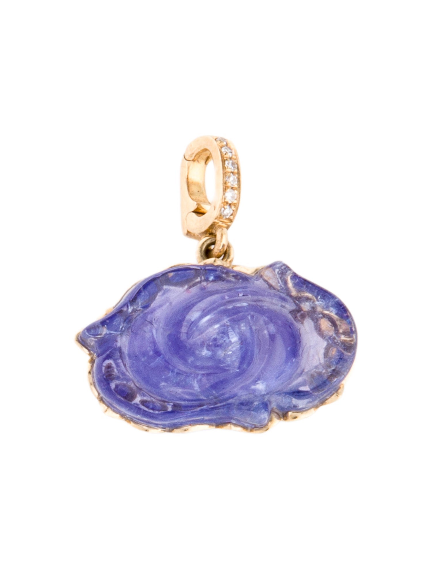 Pendant 18K Tanzanite & Diamond Flower