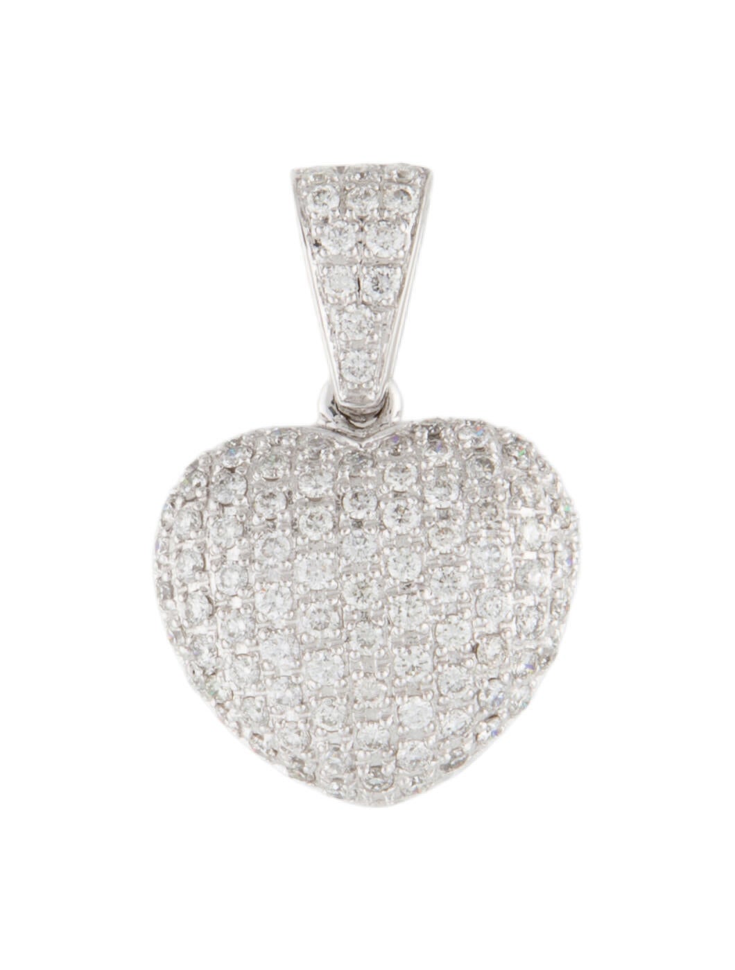 Pendant 14K 1.00ctw.Pave Heart Pendant