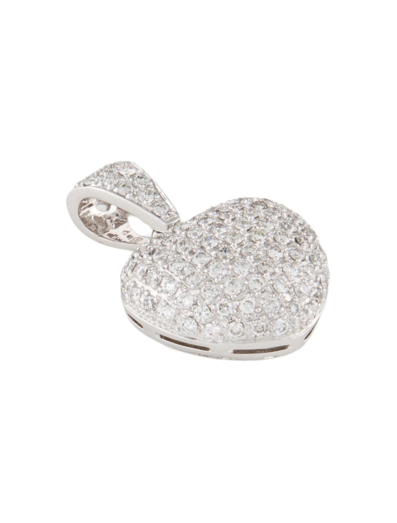 Pendant 14K 1.00ctw.Pave Heart Pendant