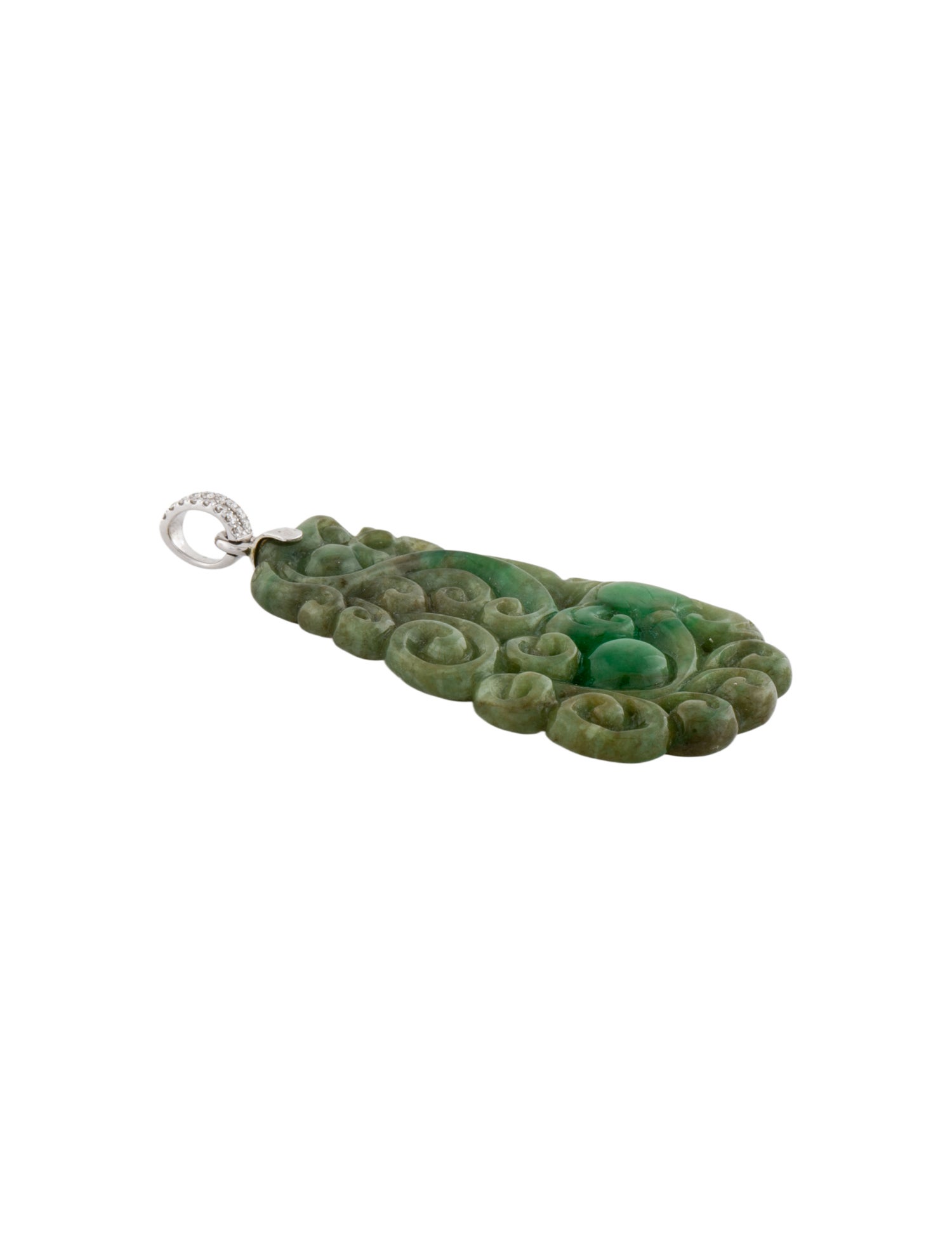 Pendant 18K Jadeite & Diamond