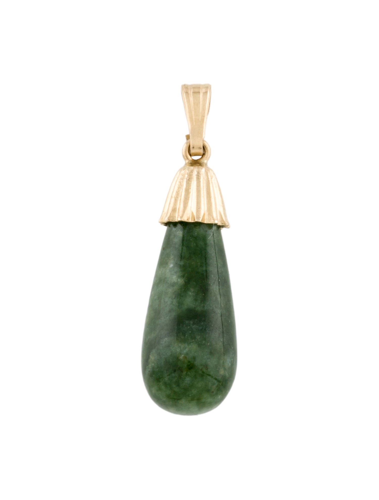 Pendant 14K Jade Teardrop Pendant